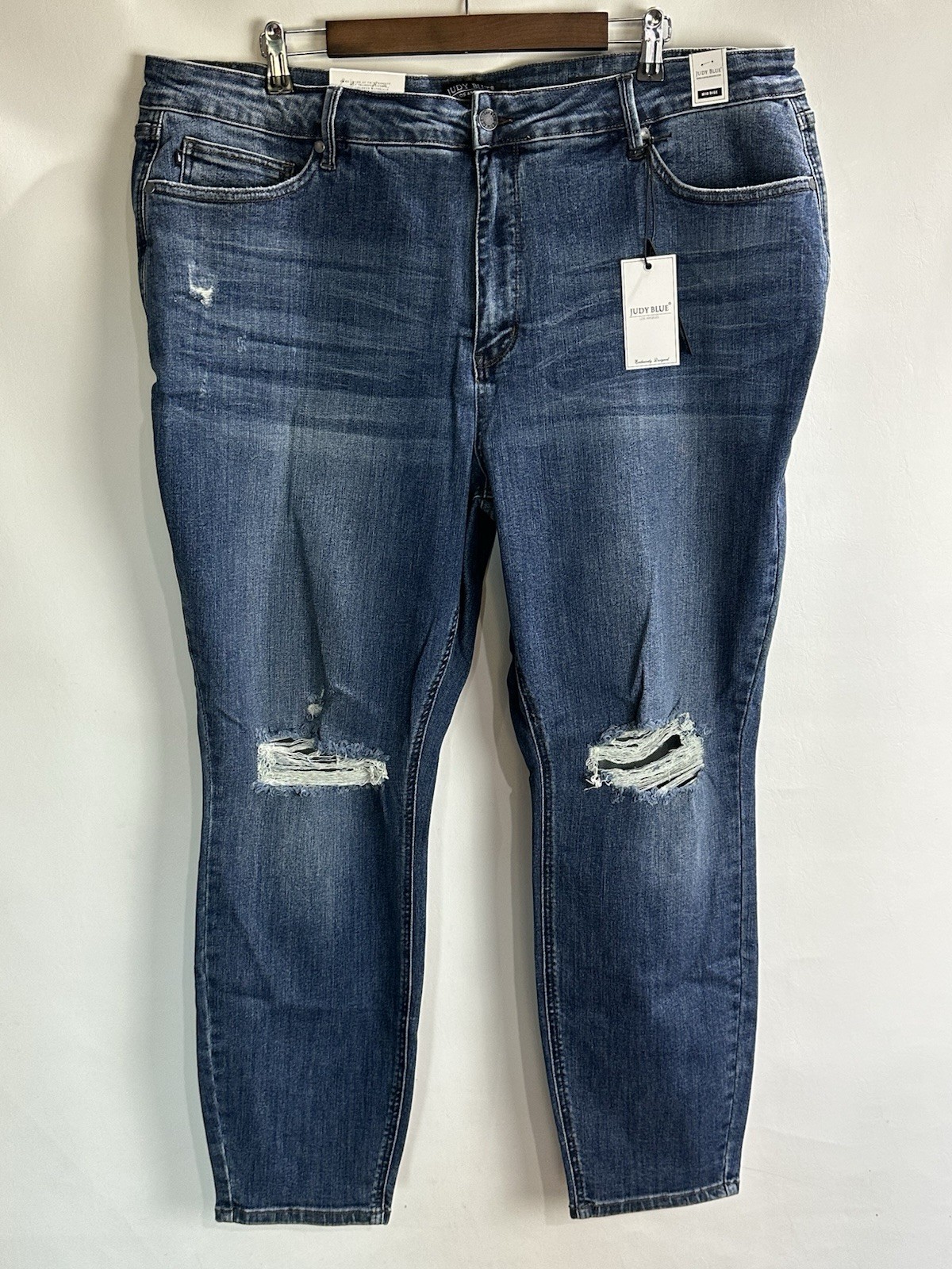 Judy Blue High Waist Jeans Tummy Control Top Size 24W Skinny Slimming NEW NWT
