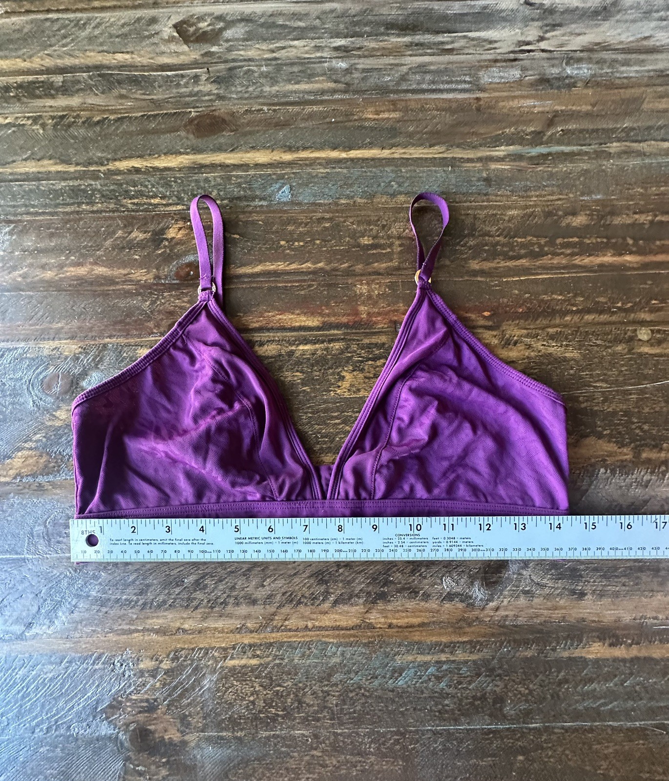 Sophia Vergara Intimates Bralette Hook&Eye Closure Purple