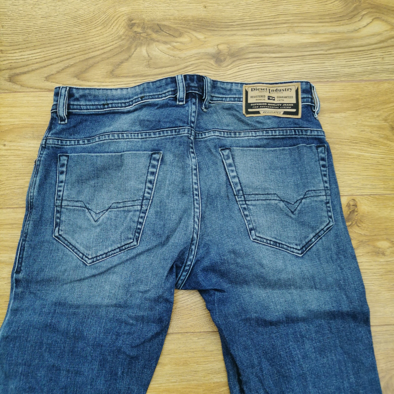Diesel Thommer-X Jeans Mens W33 L32 Blue Slim Skinny Fit Stretch Zip R90IM