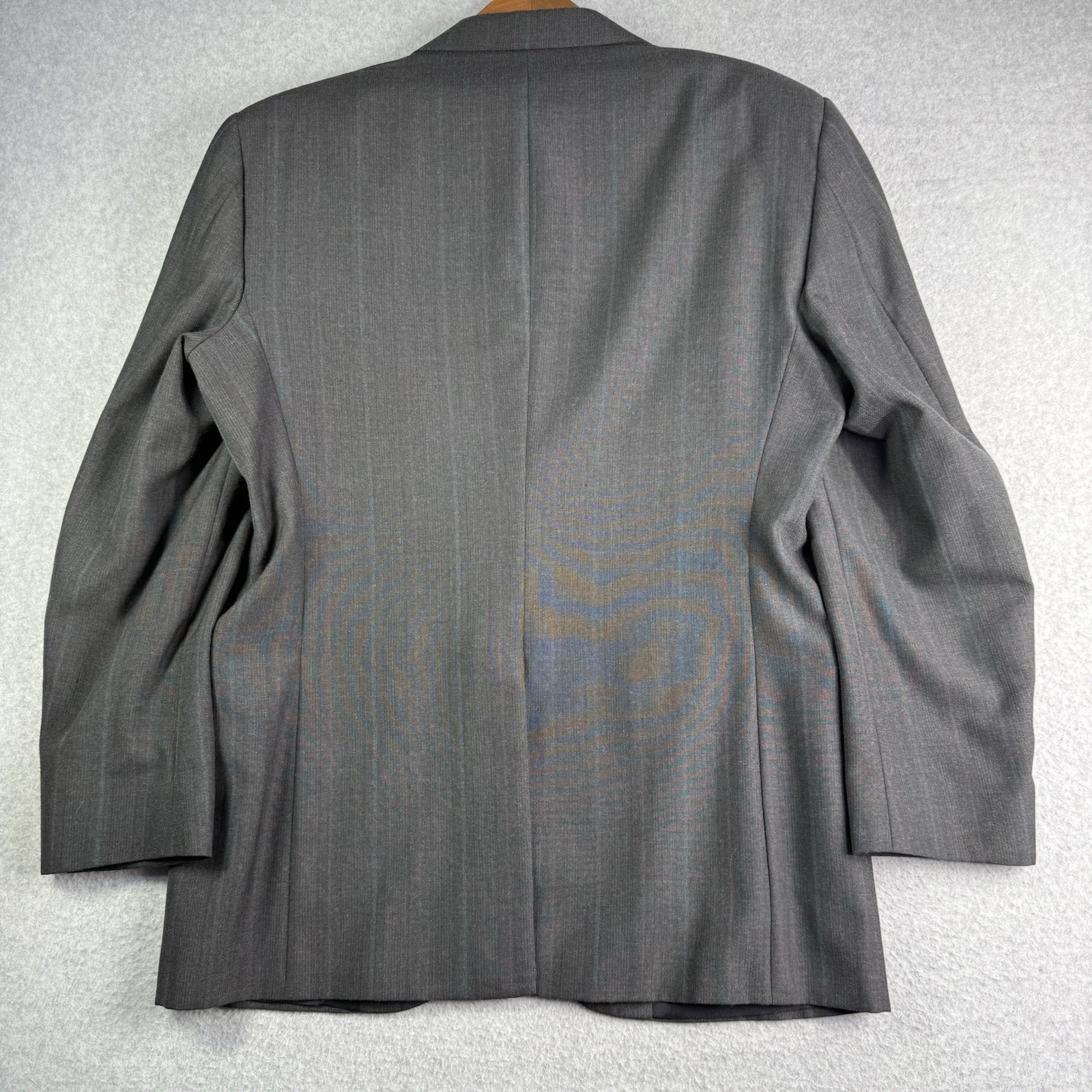 40R Towncraft Worsted Wool Blend Suit 2-Piece Men’s Charcoal Striped 34Wx30L