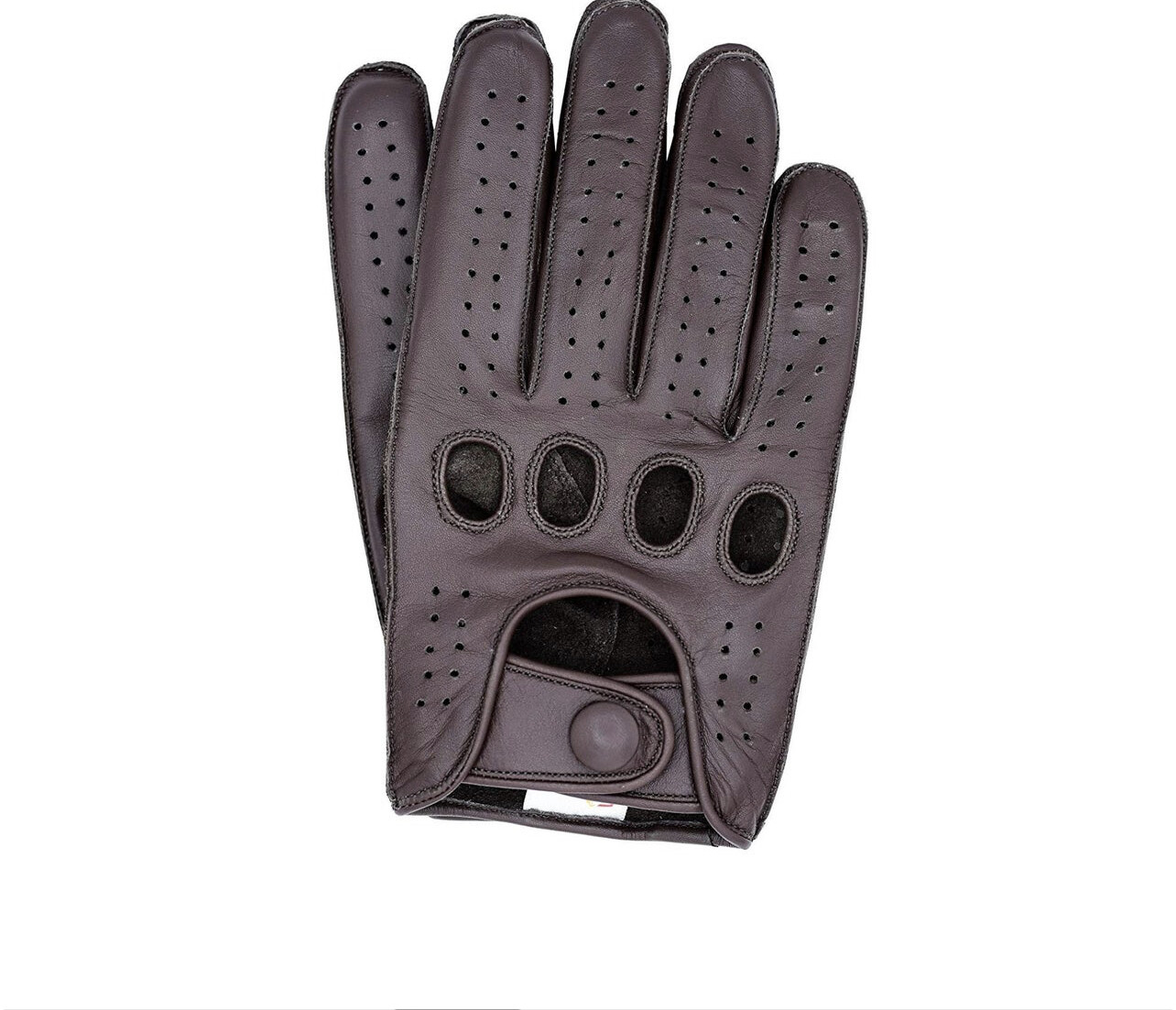 Driving Gloves Car Motorcycle Biker Genuine Leather Police Driver Glove Bown-A11