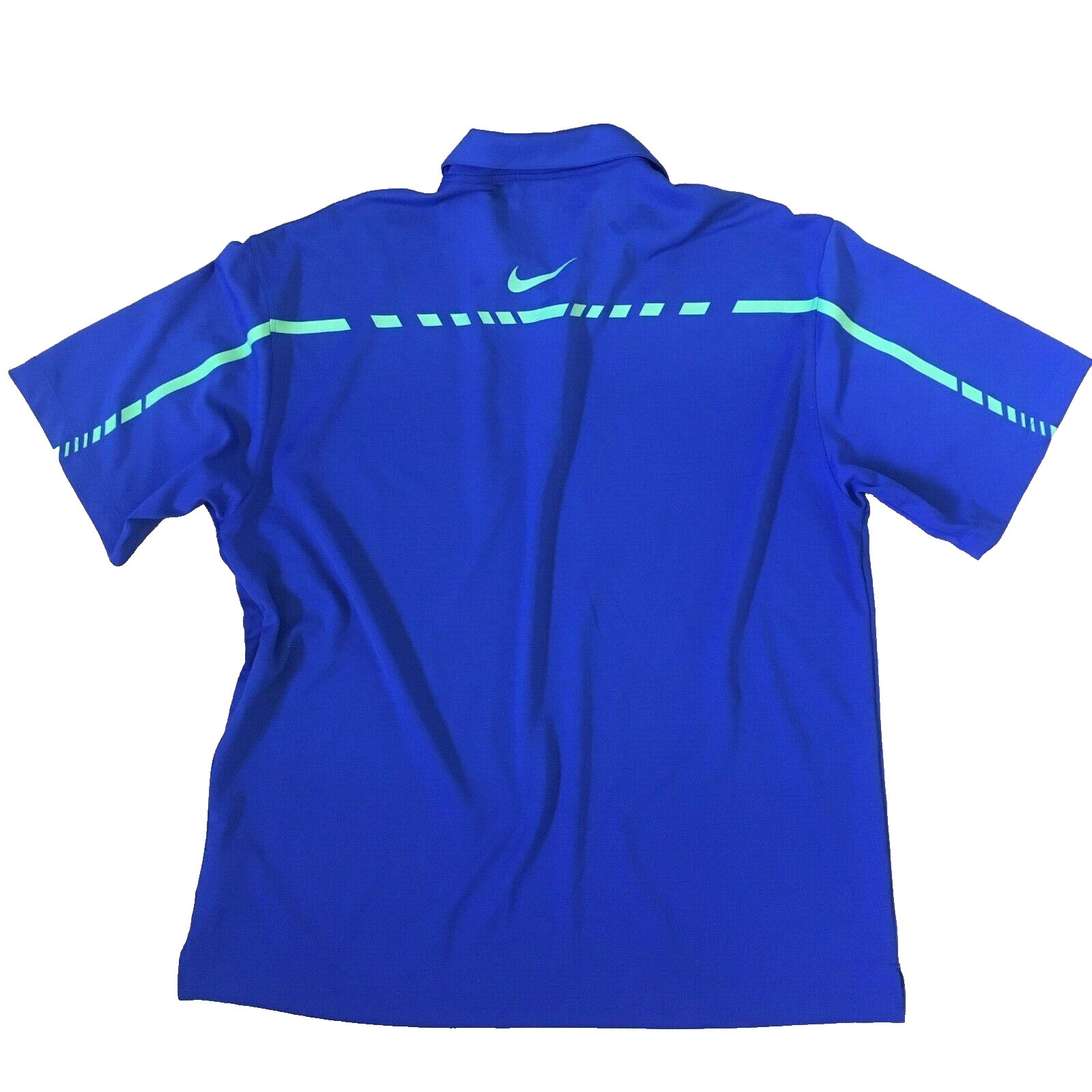 NIKE GOLF Dri-FIT Men Size XL Blue Short Sleeve Athletic Polo Shirt