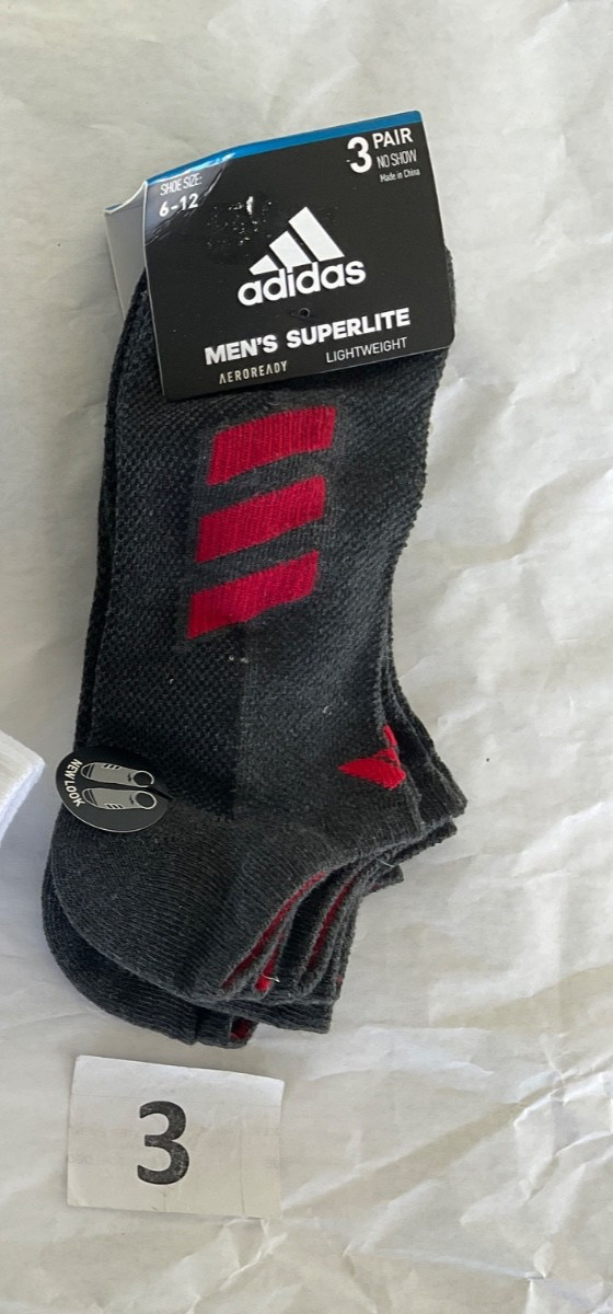 Adidas Low Cut No Show Crew Socks Men New Tags Black Gray White Blue Green