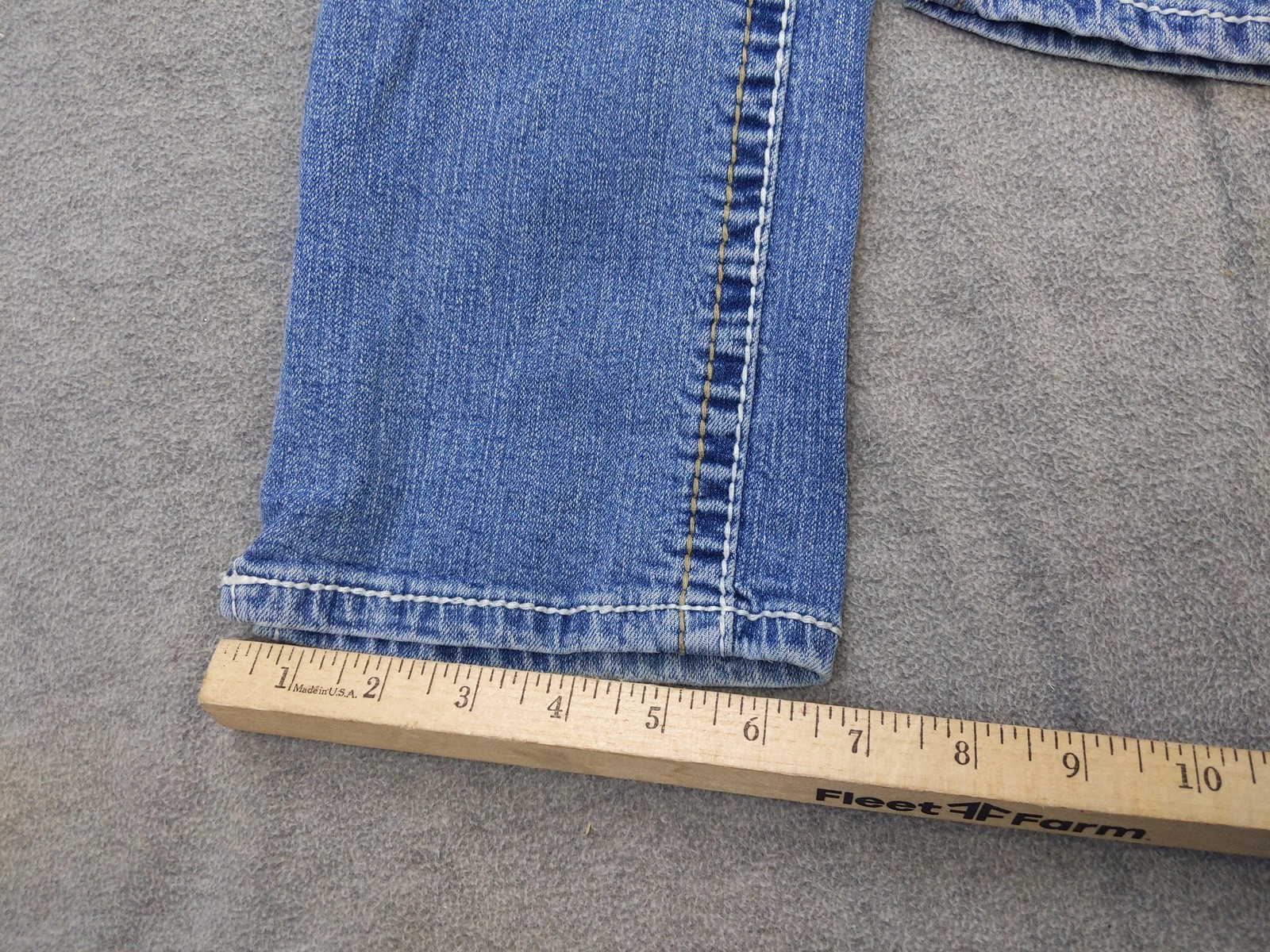 Amethyst Jeans Juniors 9 Blue Low Rise Bootcut Distressed Embroidered Denim