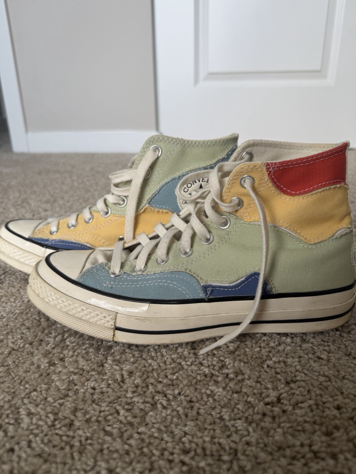Converse Chuck 70 High Top Crafted Patchwork Olive Aura/Worn Blue A03292C 2022