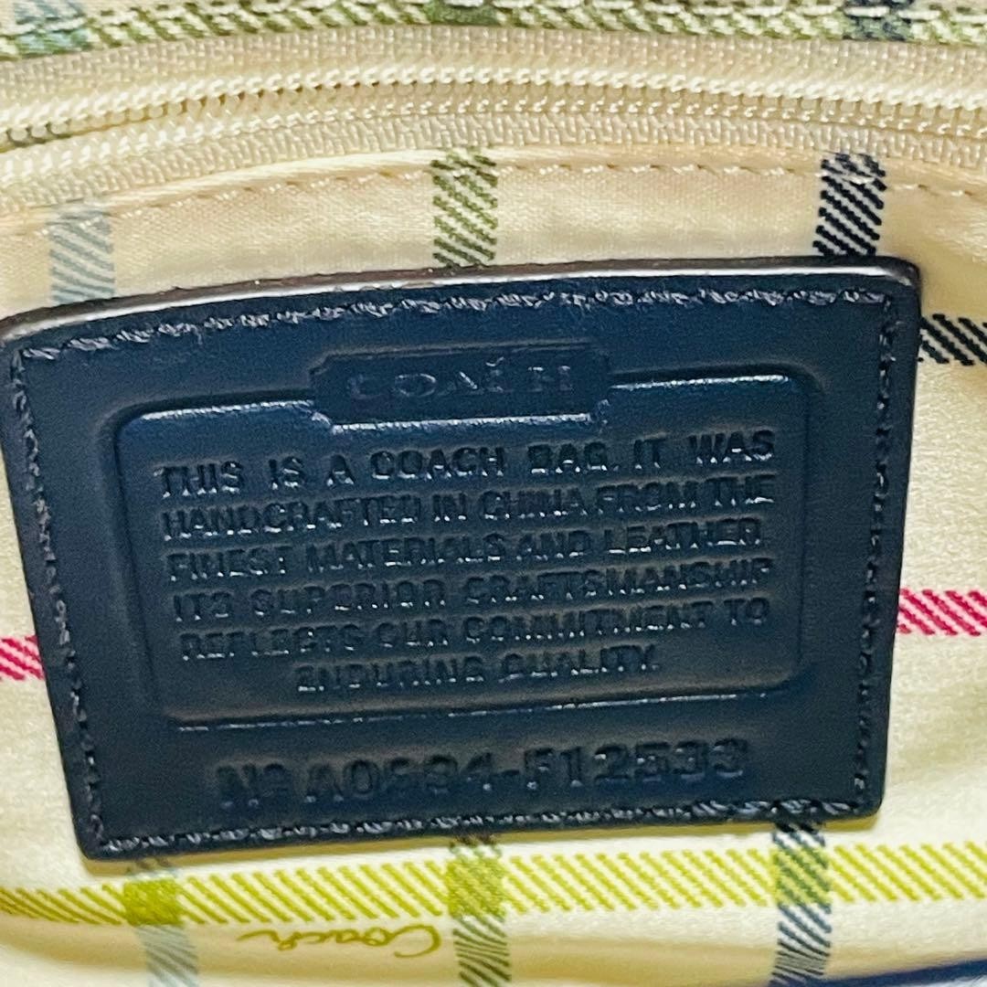 COACH Bleeker Legacy Flapbag Soho Signature Shoulder Bag Navy Denim