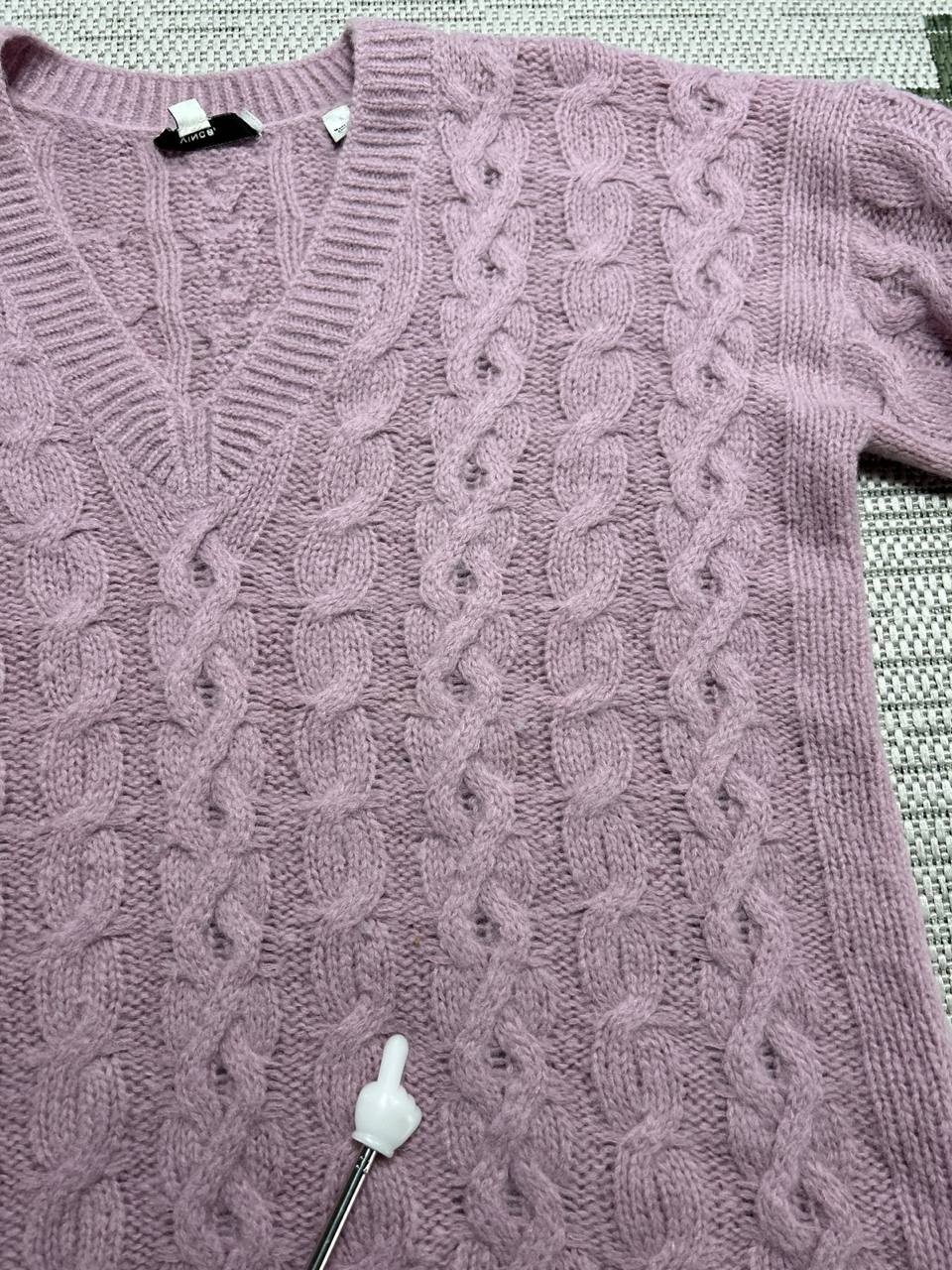 Vince Sweater Womens Small Pink Alpaca Blend Cable Knit Pullover *