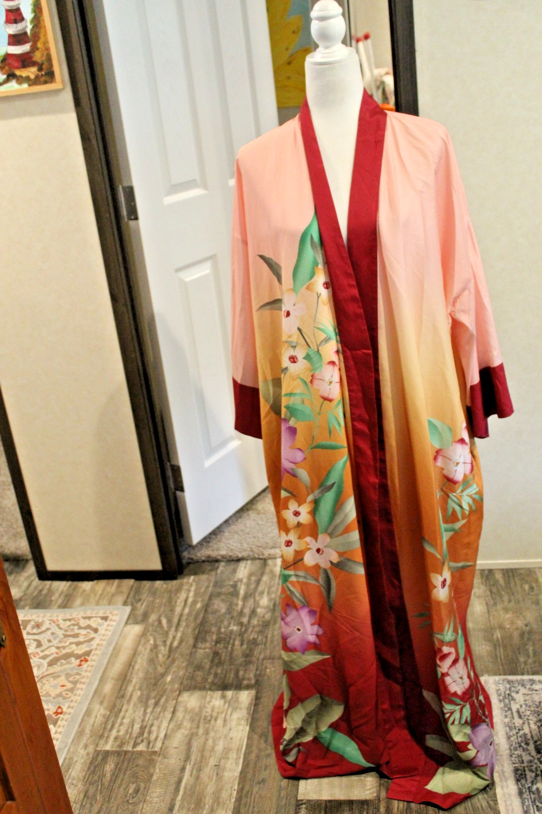 SOFT SURROUNDGINGS LADY’S ROB M LONG MULTICOLOR 3/4 SLEEVE POCKETS