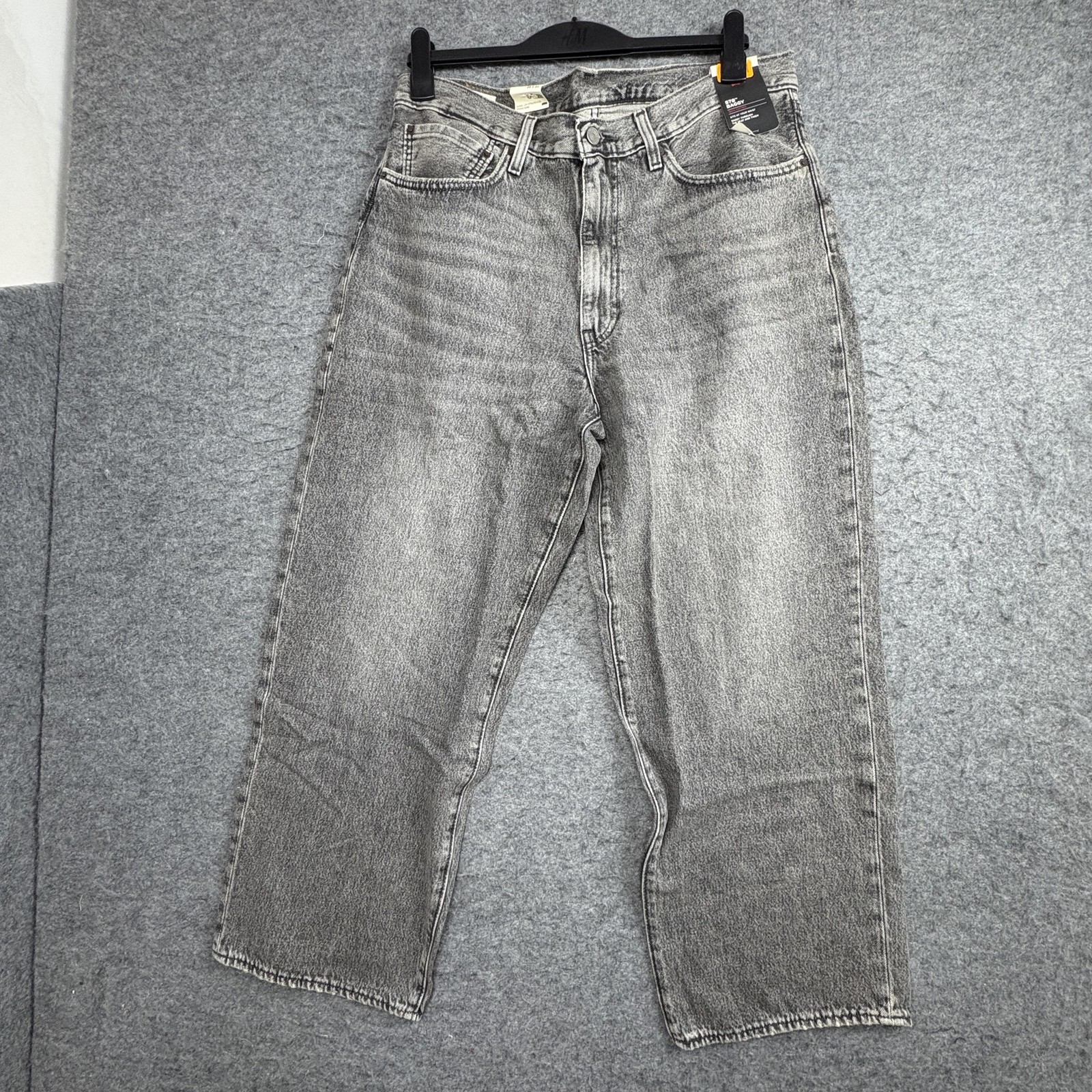 Levis 578 Baggy Jeans Mens 36×30 Gray Stone Wash Relaxed Fit Denim Pockets
