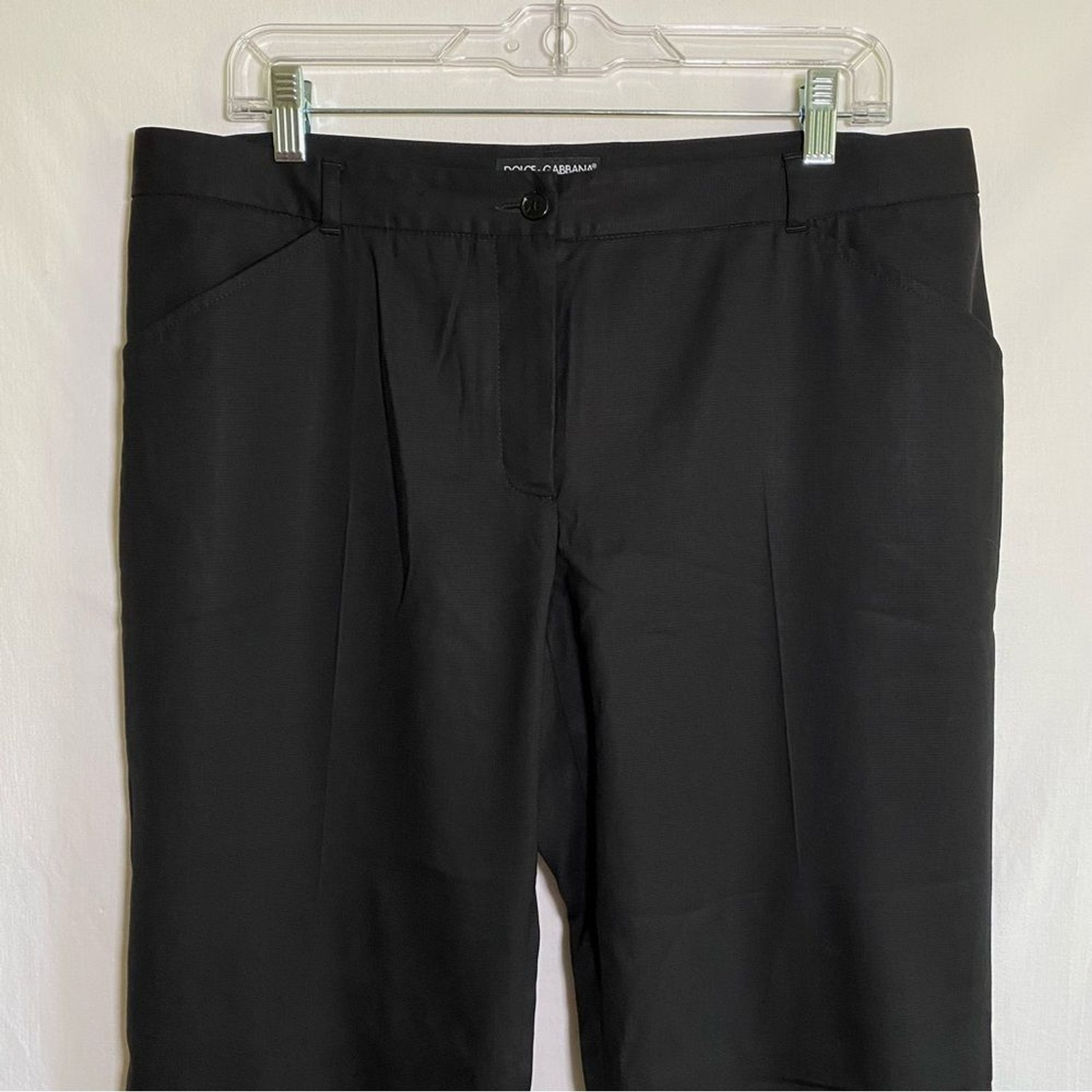 Dolce & Gabbana | Black Wool Dress Pants w Pockets Size 48 Italy/ 38 US Men