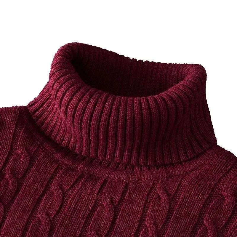 Men’s Turtleneck Soft Sweater Warm Knitted Autumn/winter Pullover Jumper NEW