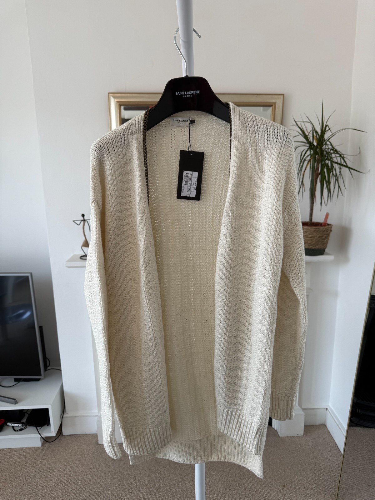Saint Laurent Chain Open Knit Sweater