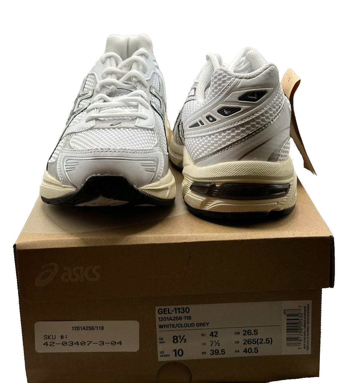 Asics Gel 1130 White Cloud Grey ~ Size M 8.5 / W 10 ~ Style 1201A256 118
