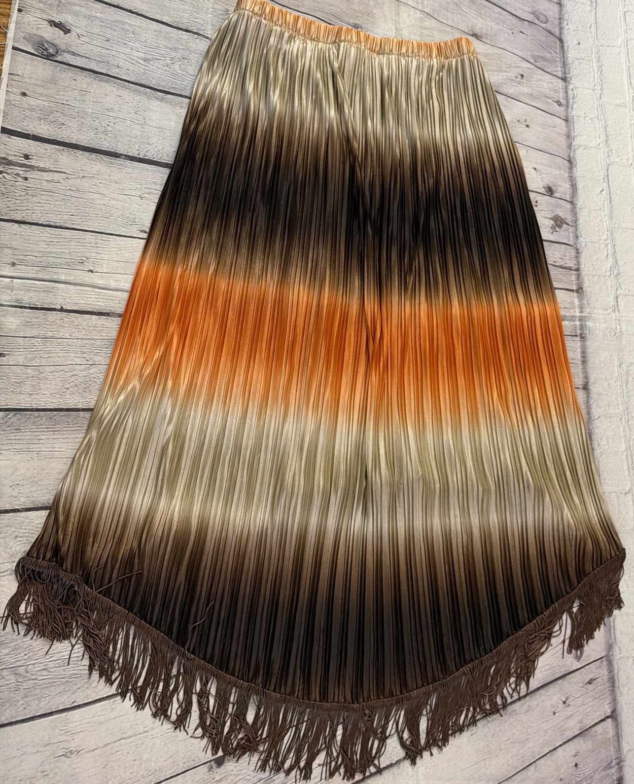 Boston Proper Muse Pleated High Low Skirt With Tassels Women’s Size Small
