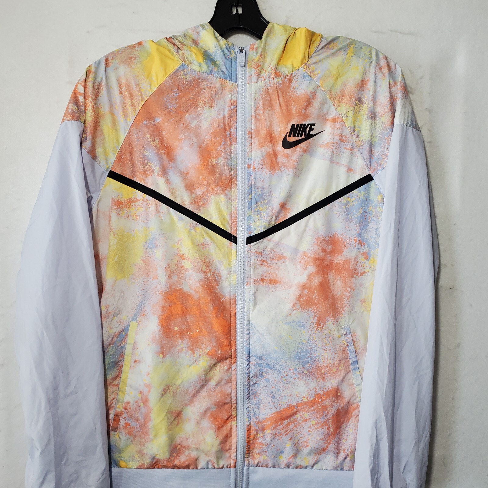Nike Rain Jacket Youth’s XL Full Zip Rainbreaker Hoodie Coat Running Multicolor