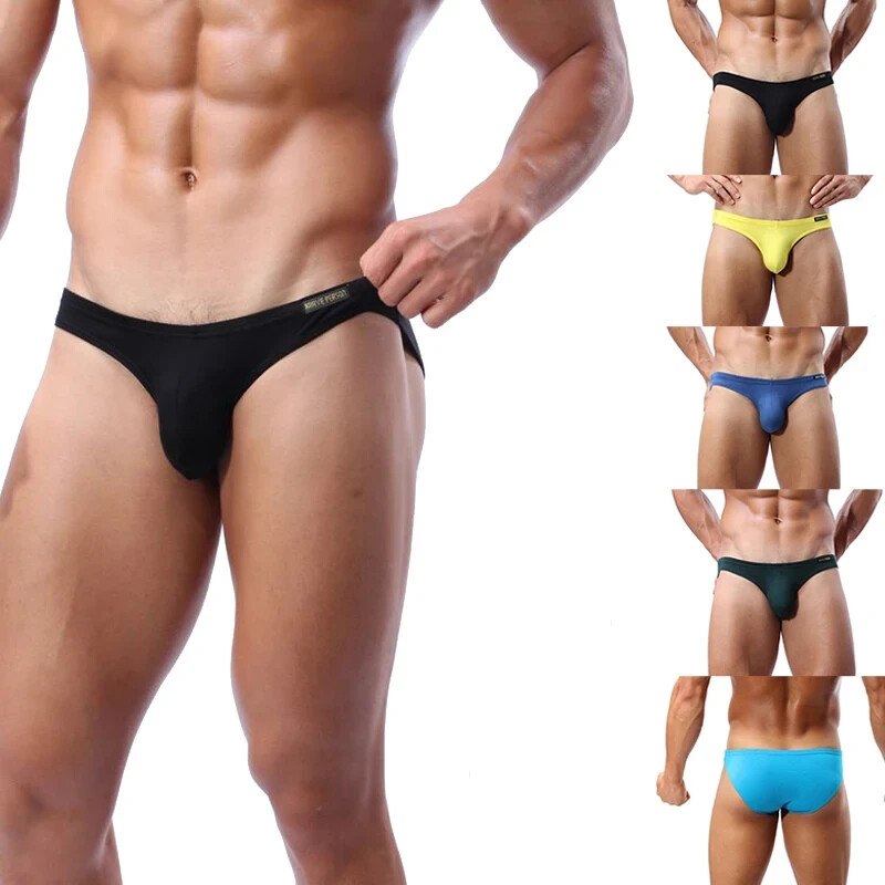 Men Sexy Modal Underwear Brave Person Briefs Low Rise U convex Pouch size
