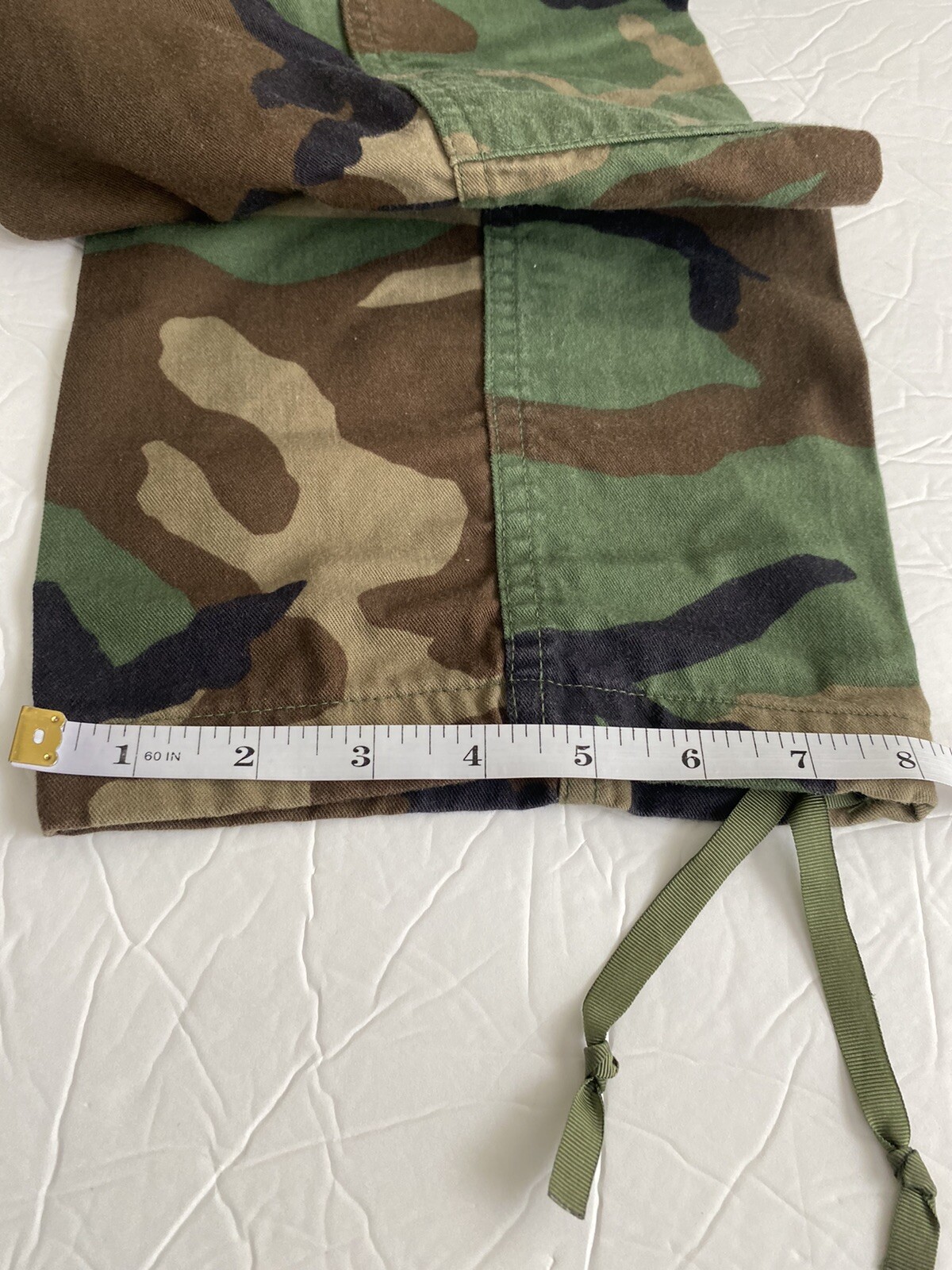 military cargo camo pants mans M heavy weight ,long 42 1/2 in, rise 12 in