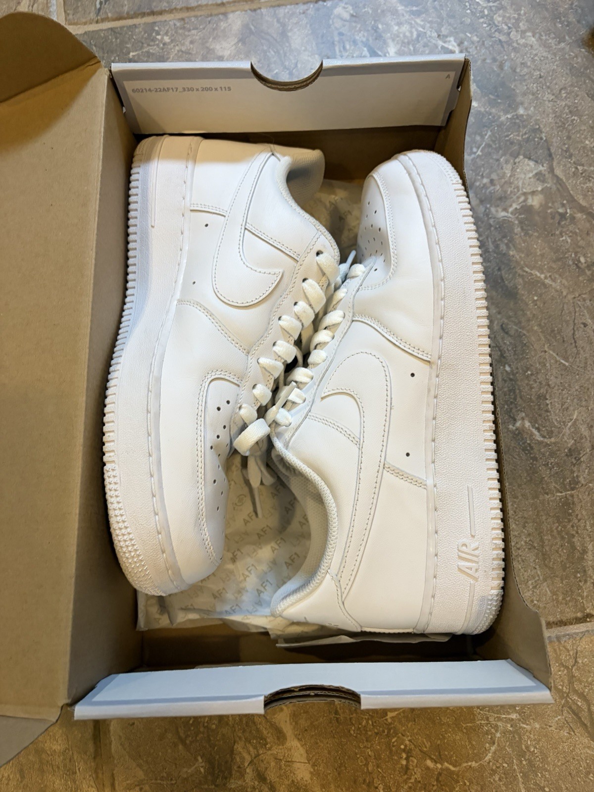 Nike Air Force 1 Size 9 ’07 Low Top Triple White Men’s Sneakers CW2288-111