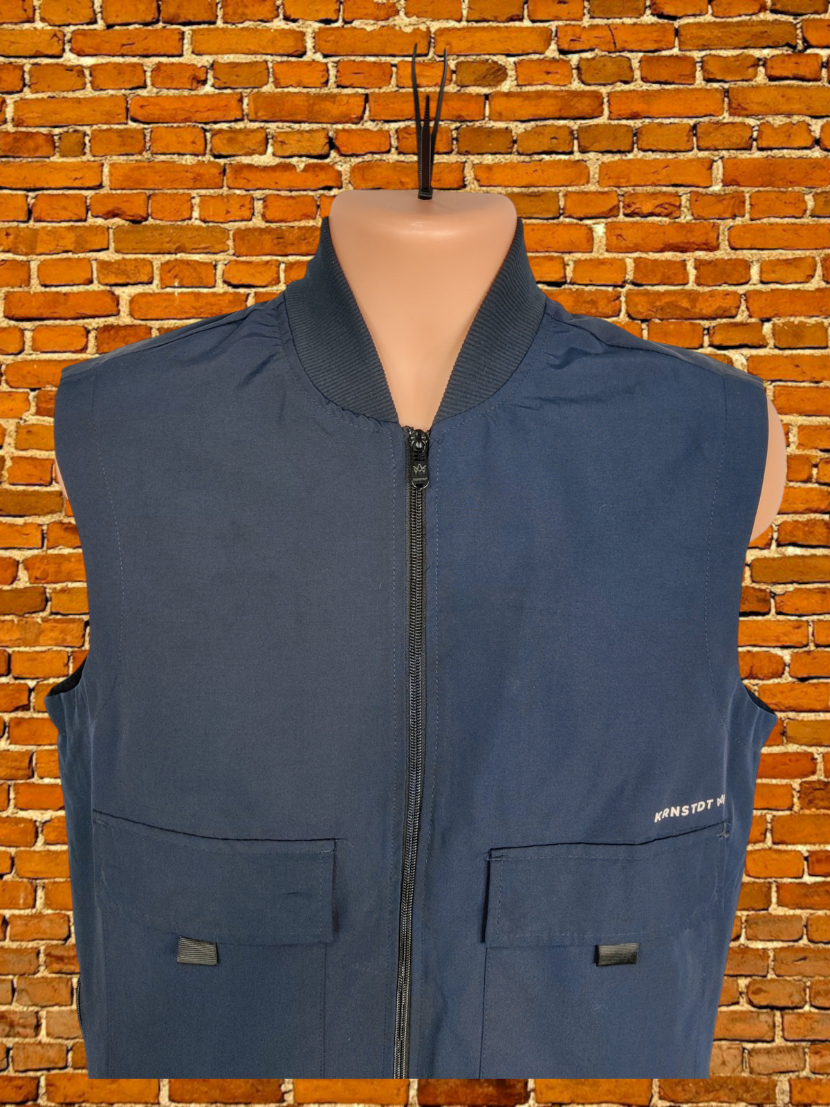 MENS KRONSTADT SIZE UK SMALL NAVY BLUE LIGHT PADDED GILET BODYWARMER JACKET COAT