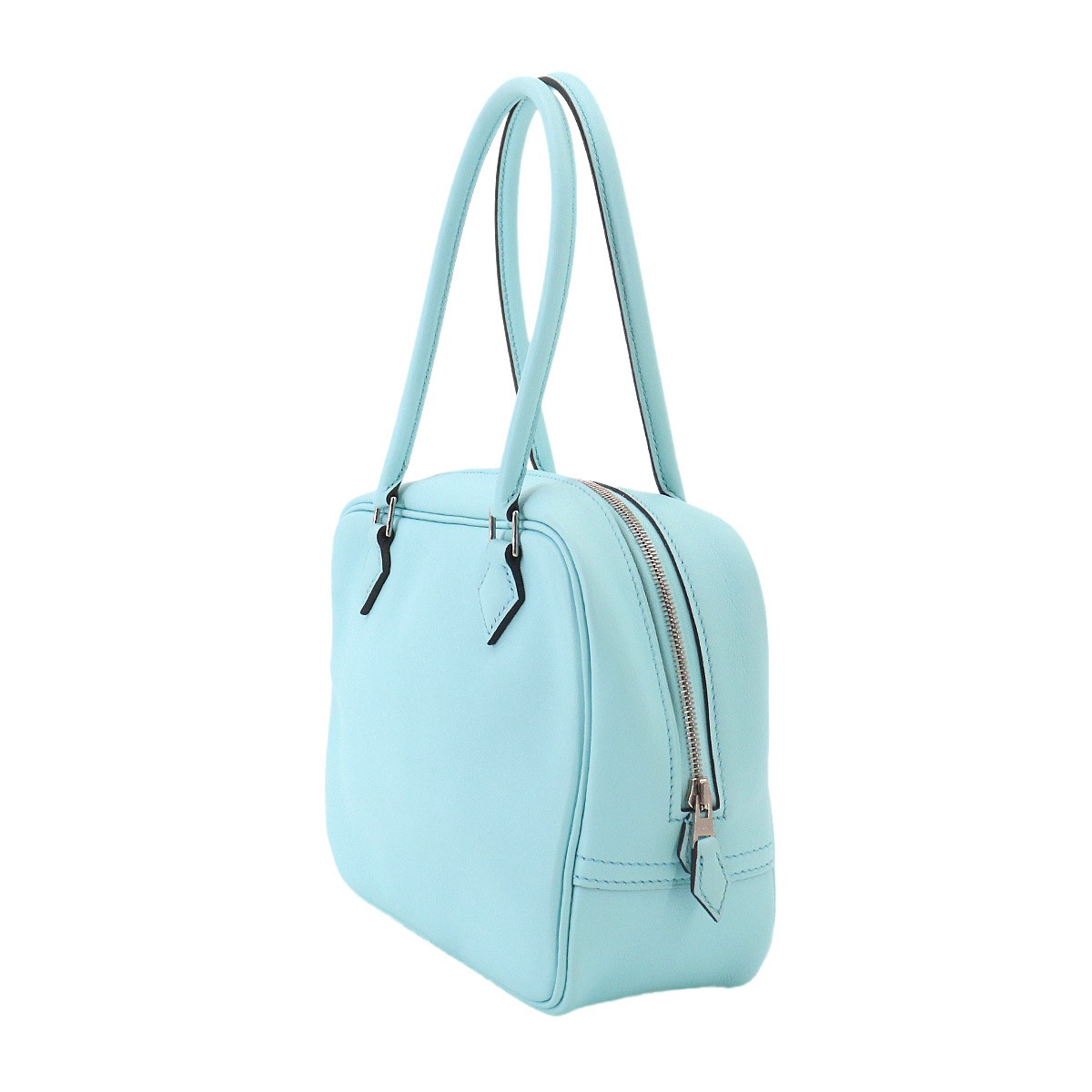 HERMES Mini Plume 20 Hand Bag Veau Swift Bleu Zephyr Purse 90329291
