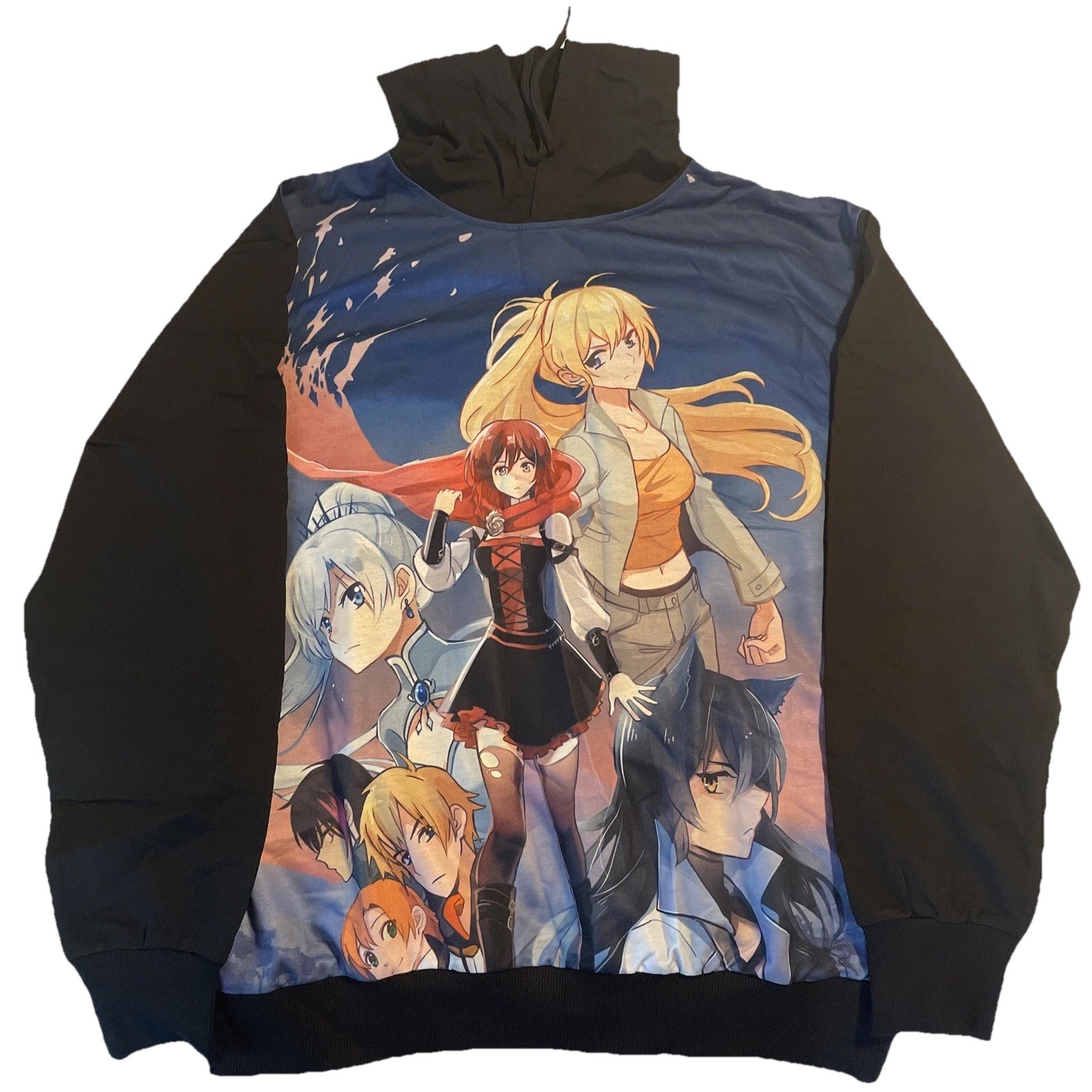 RWBY V 5 Heroes Hoodie Size M Rooster Teeth