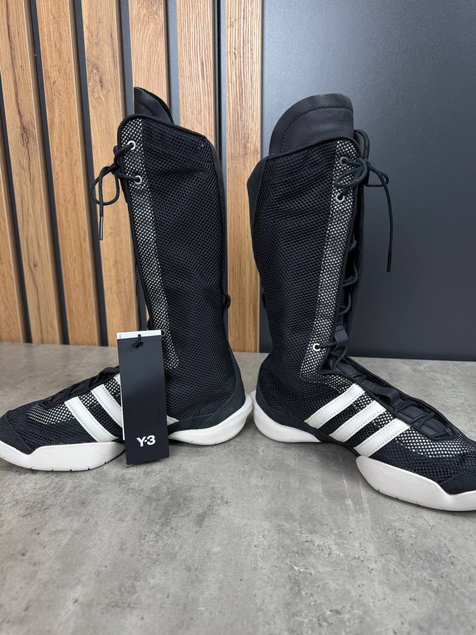 Adidas Y-3 Regu Boot Black/Talc Size 37 1/3