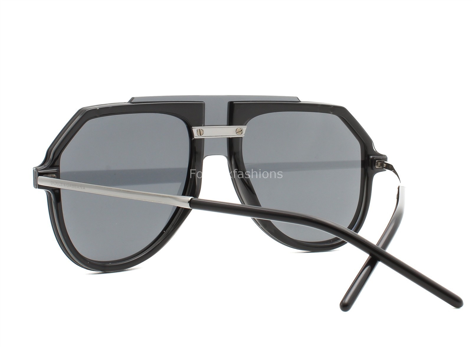Dolce Gabbana Sunglasses Polished Black Gray Mirror DG 6195 501/6G with Case