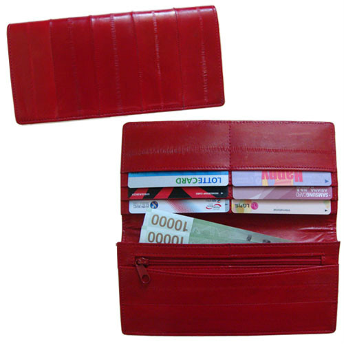 Genuine Eel Skin Wallet Coin Purse Slim Wallet Bifold Purse