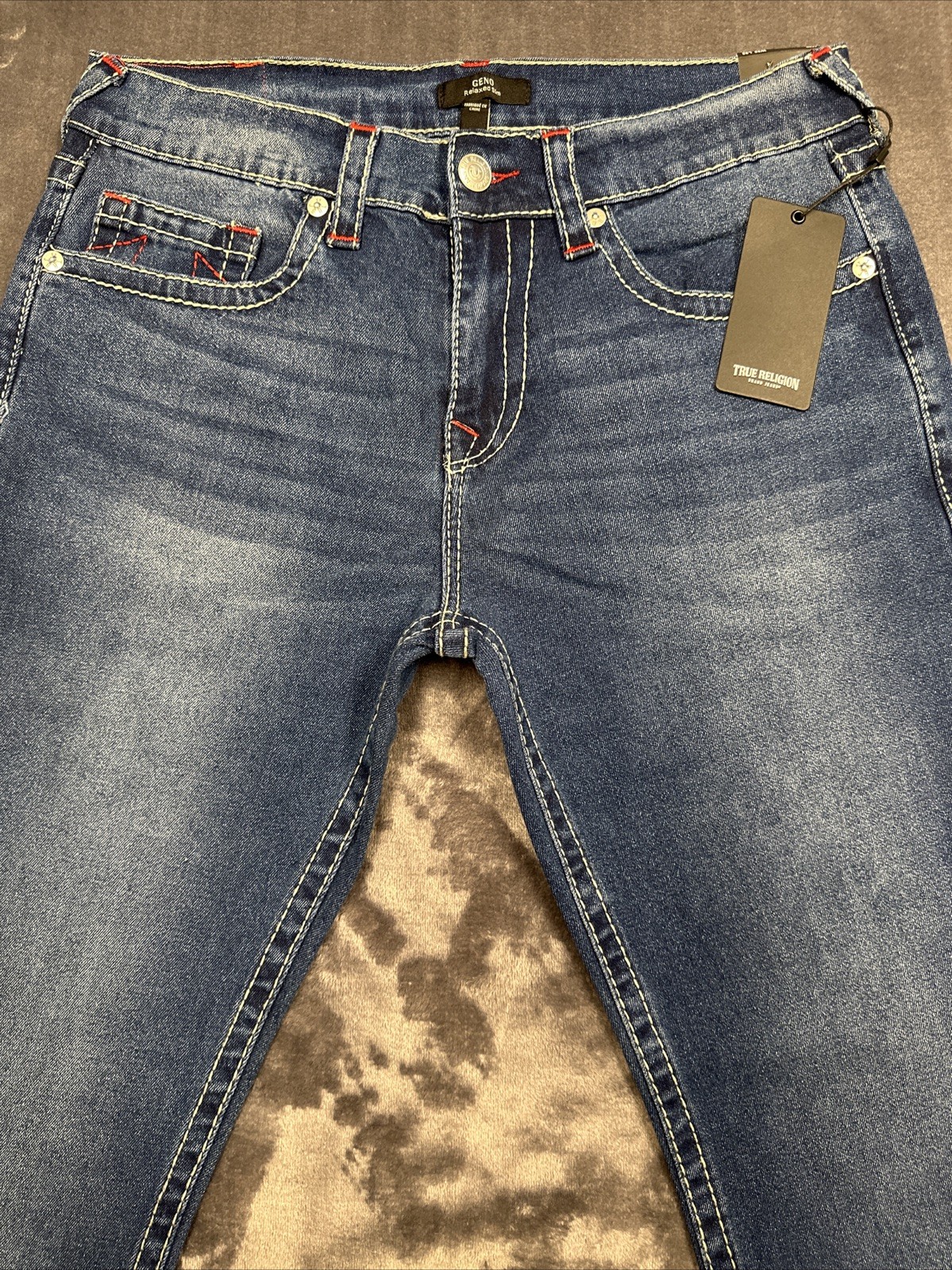 True Religion Geno Big T ”Medium Rustic Barn Wash” 32×32 Relaxed Slim #700600