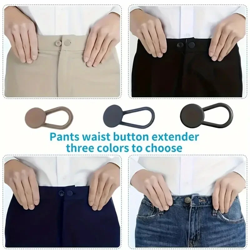 12Pcs Button Extenders For Jeans Pants Waistband Expander Pants Waist Extension