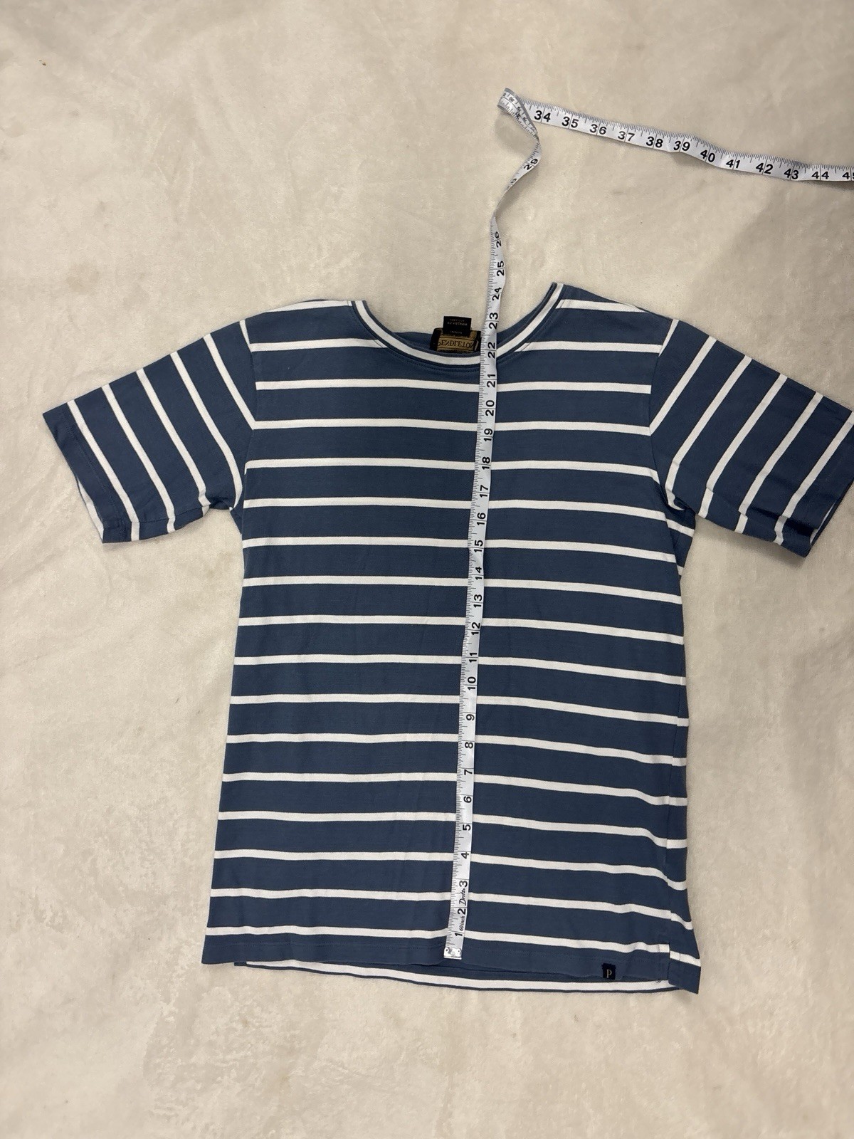 Pendleton 100% Cotton Women’s XS Navy Blue And White Stripe Tee