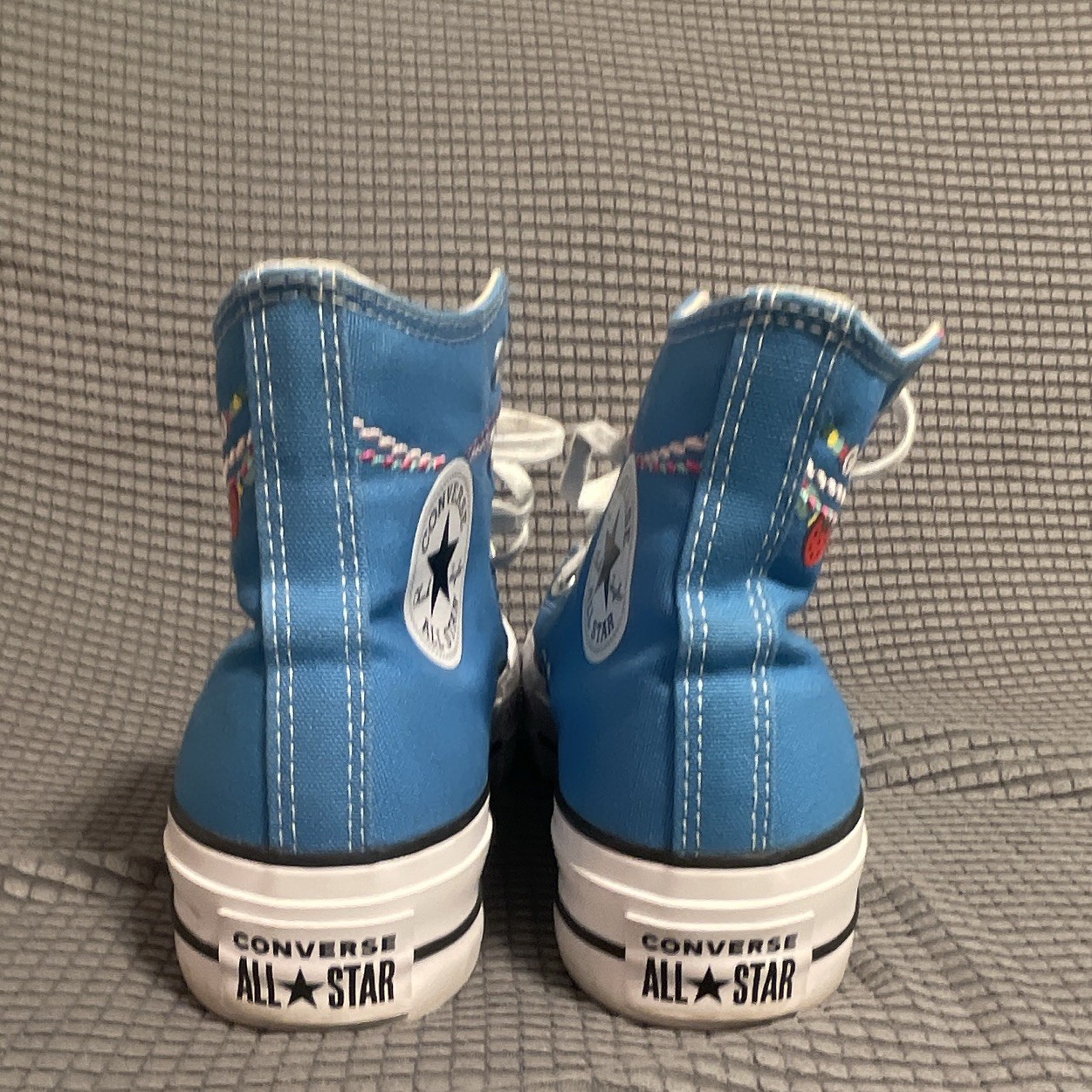 Converse Chuck Taylor All Star High Top Lace Up Sneakers Blue/White Textile