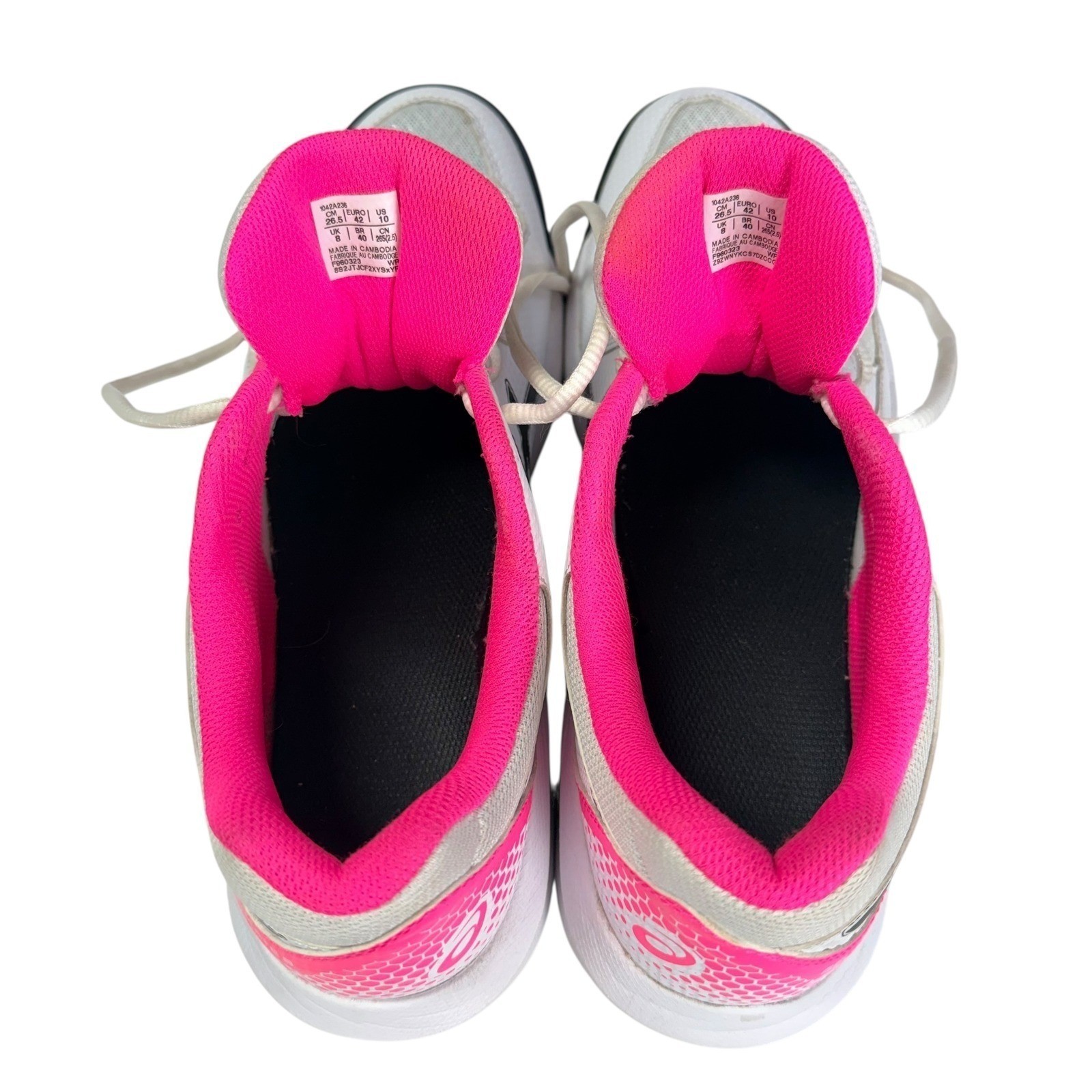 ASICS Gel Dedicate 8 Pickleball Sneakers Women 10 White Pink Athletic Shoes
