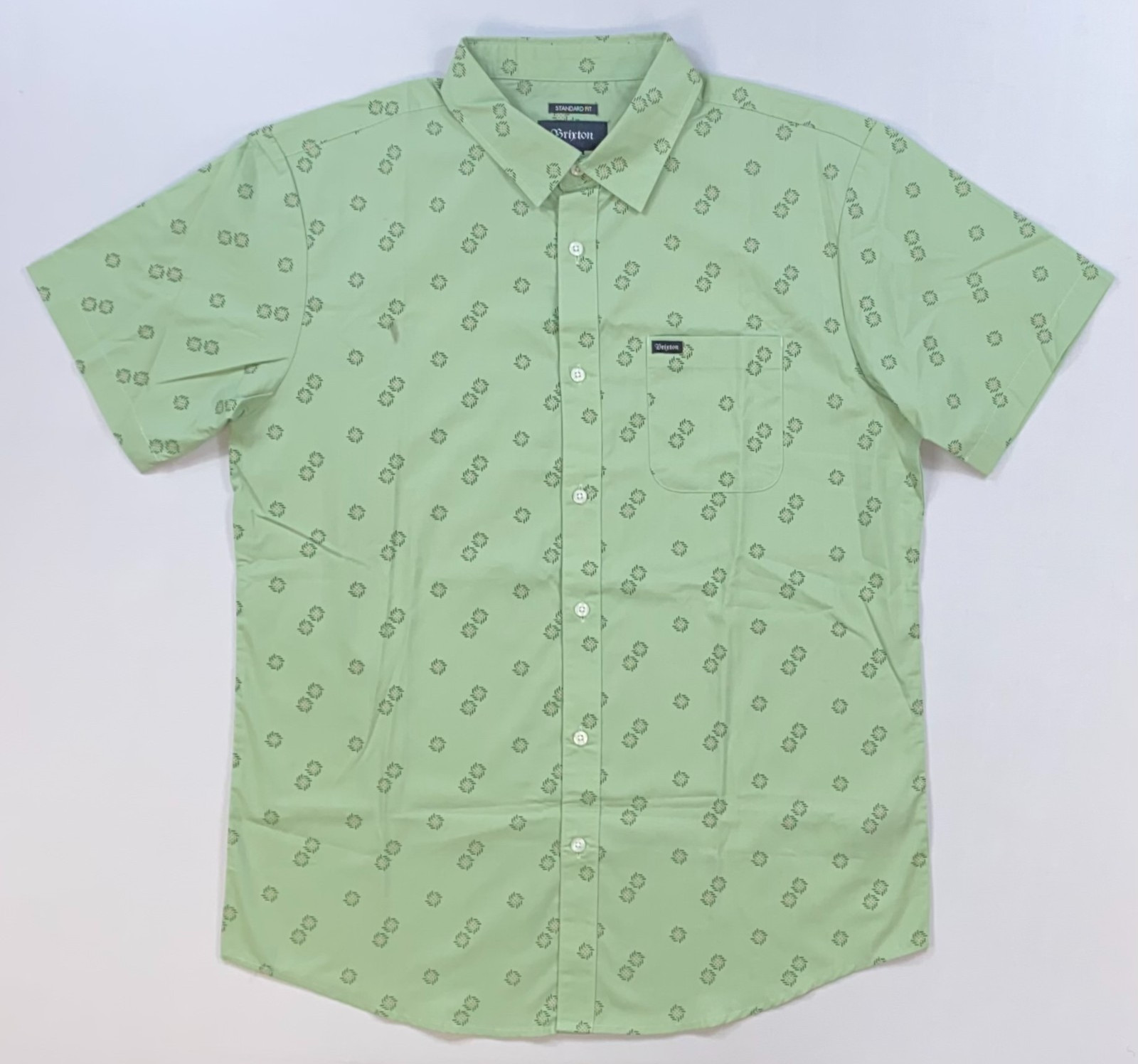 NEW Men’s Brixton Standard Fit Charter Button-Up Short Sleeve Woven Shirt