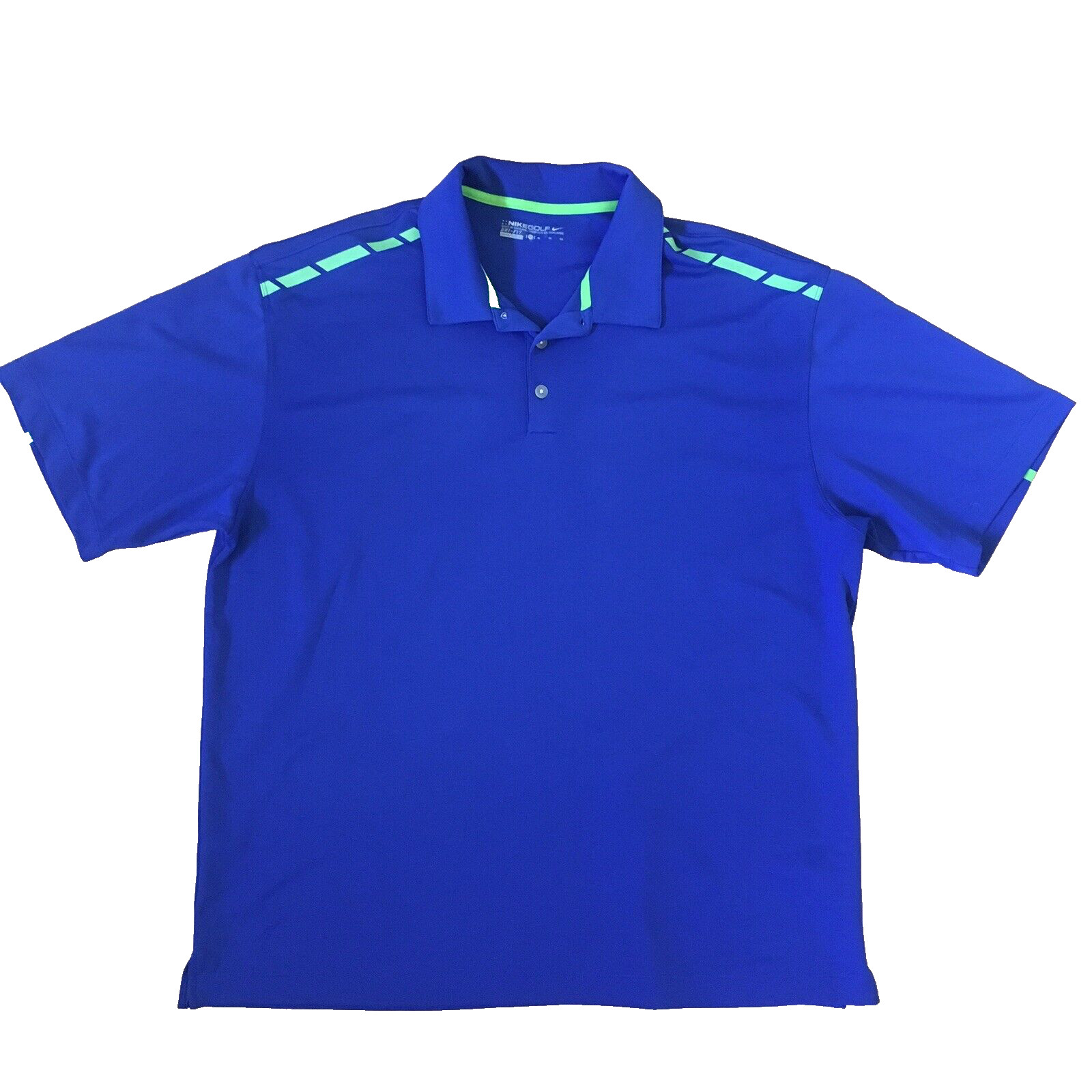NIKE GOLF Dri-FIT Men Size XL Blue Short Sleeve Athletic Polo Shirt
