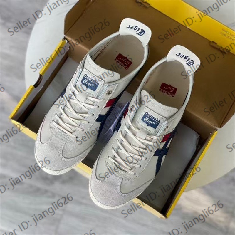 NEW Onitsuka Tiger MEXICO 66 ‘SD’ 1183A727 101 Beige Navy Blue Red