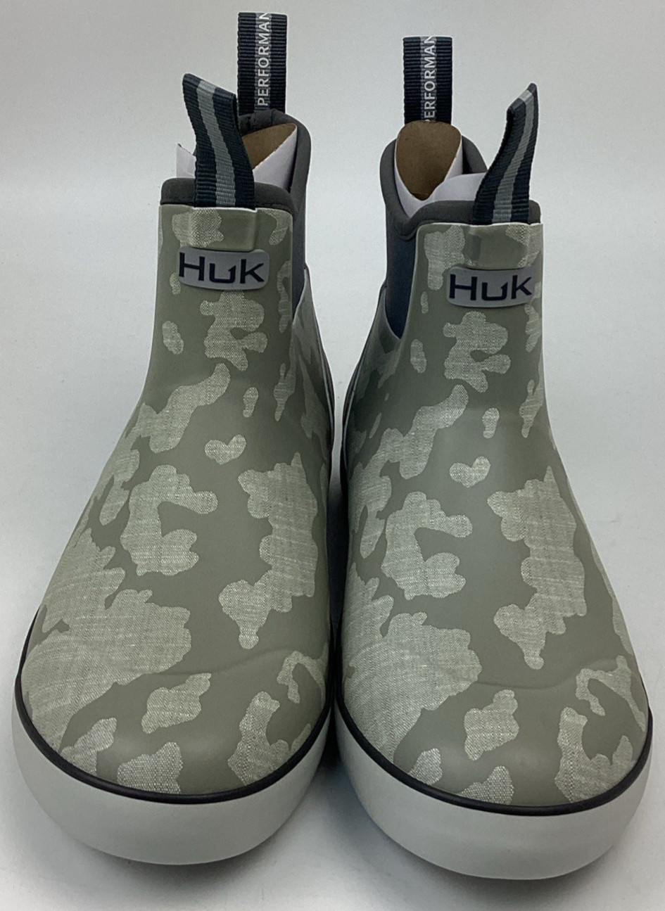 HUK Men’s Rogue Wave WP Ankle Deck Fishing Boot Overcast Gray Size 8, 9