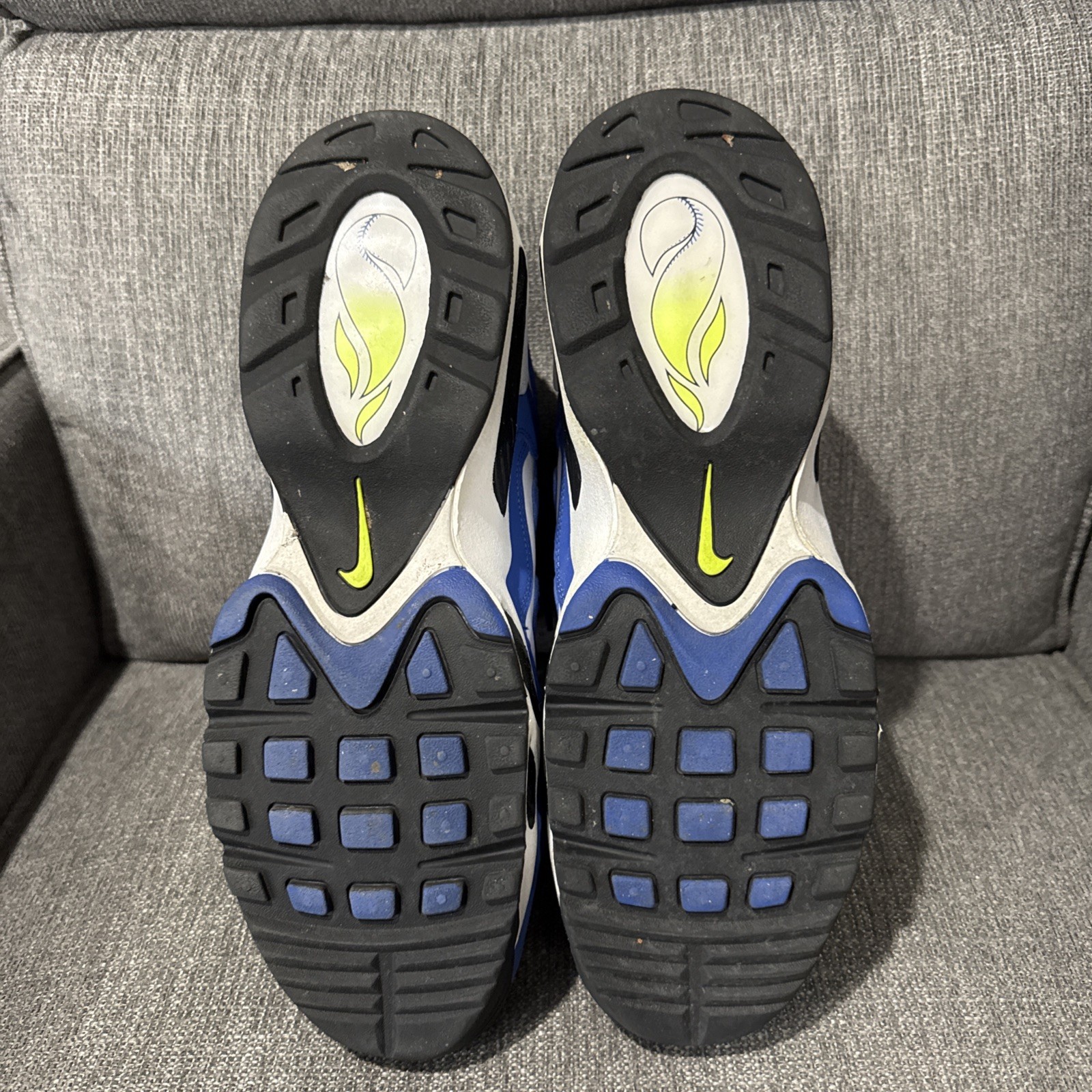 NIKE AIR GRIFFEY MAX 1 USED SIZE 13 VARSITY ROYAL BLACK VOLT DJ5161 400