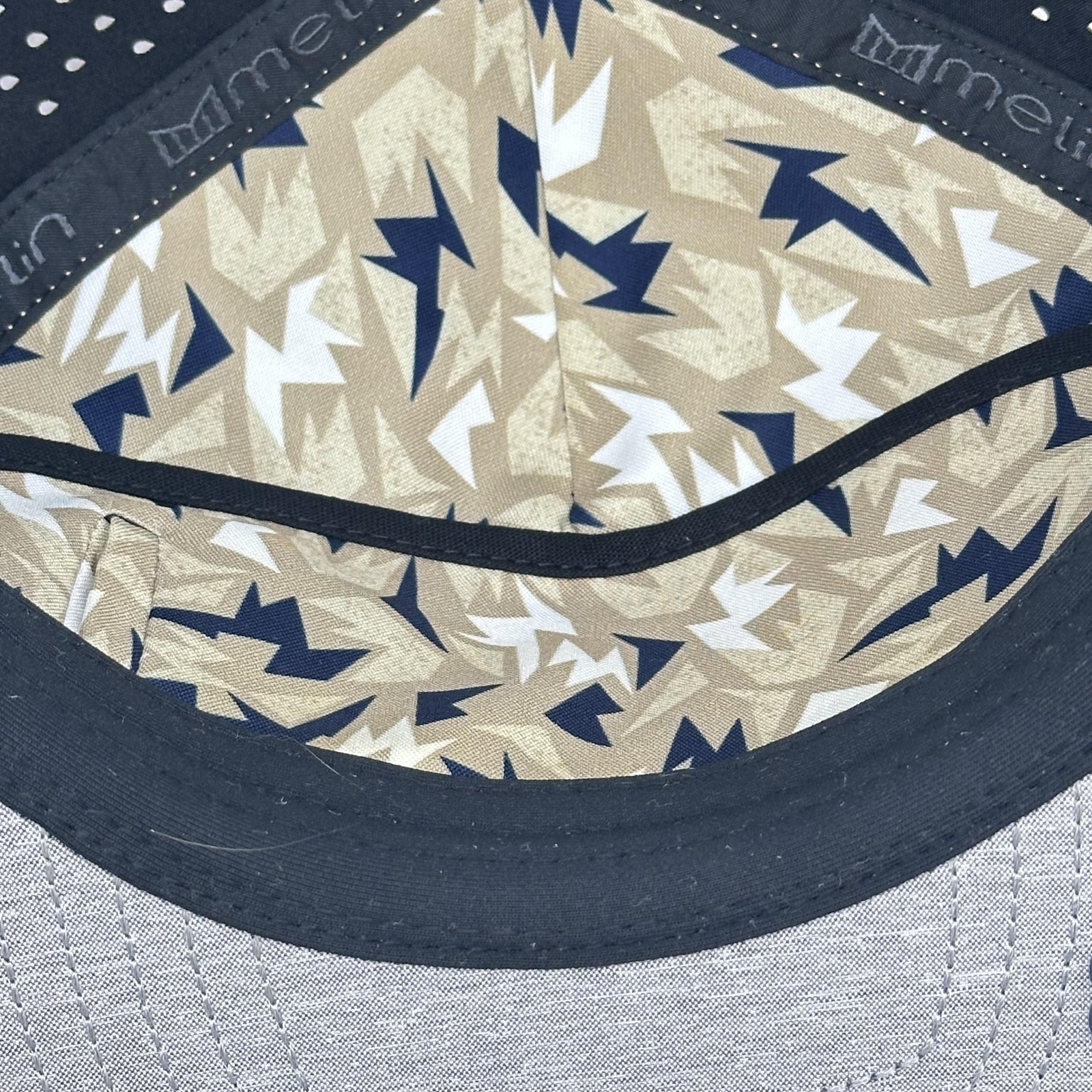 Melin Coronado Hydro Hat Cap Snap Back Beige Navy Rope Performance Mens One Size