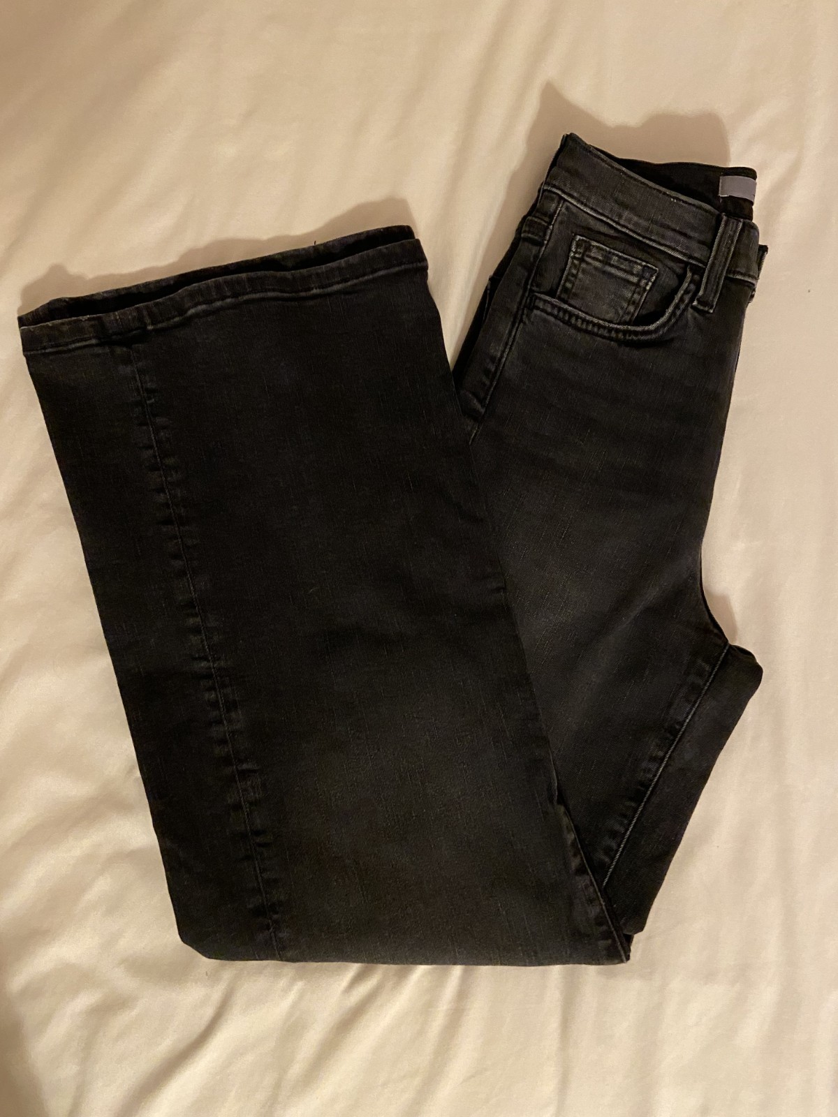 JOE’S JEANS HIGH RISE WIDE LEG ANKLE JEANS IN BLACK MEIRA SIZE 23