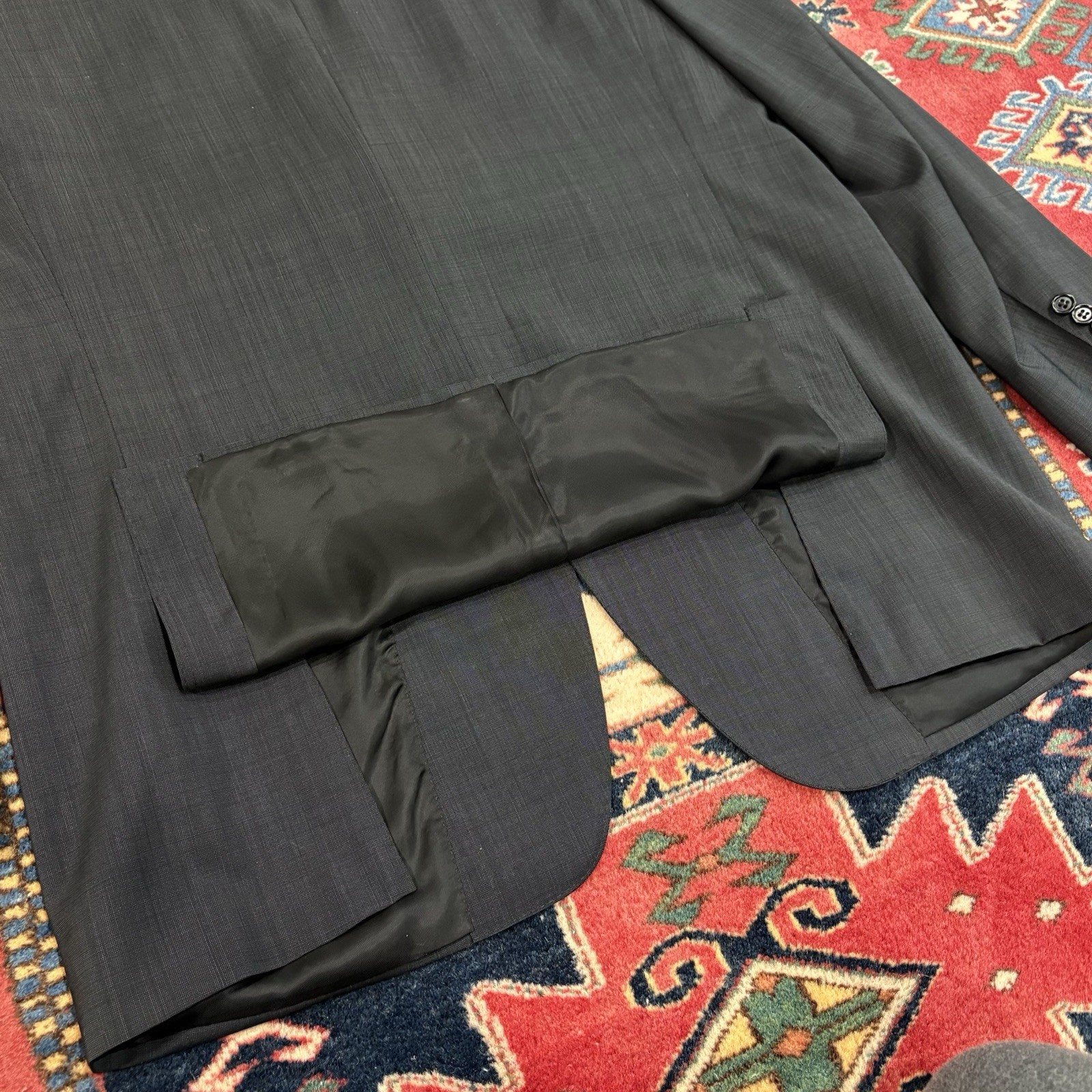 CANALI 1934 silver label recent suit US 46L EU 56L gray wool 38×32 L13280 EUC
