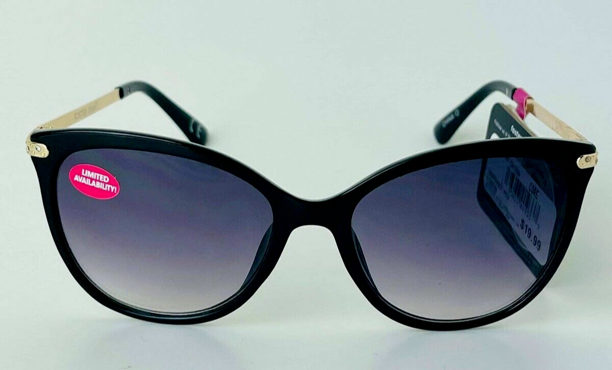 Foster Grant Maxblock 100% UVA / UVB Protection Black Gold Sunglasses For Women