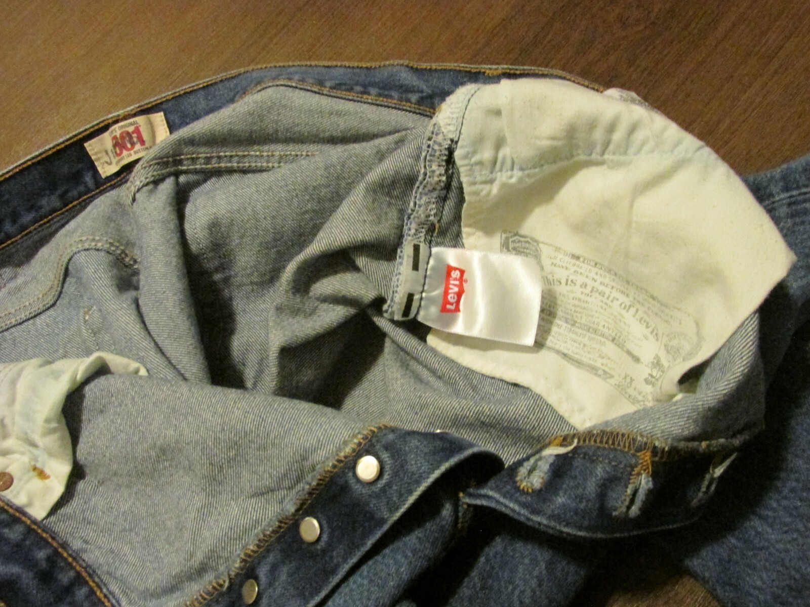 Levis 501 Button Fly Perfect Faded Denim Jeans Pant Men’s 38 x 33 (TD5-18)