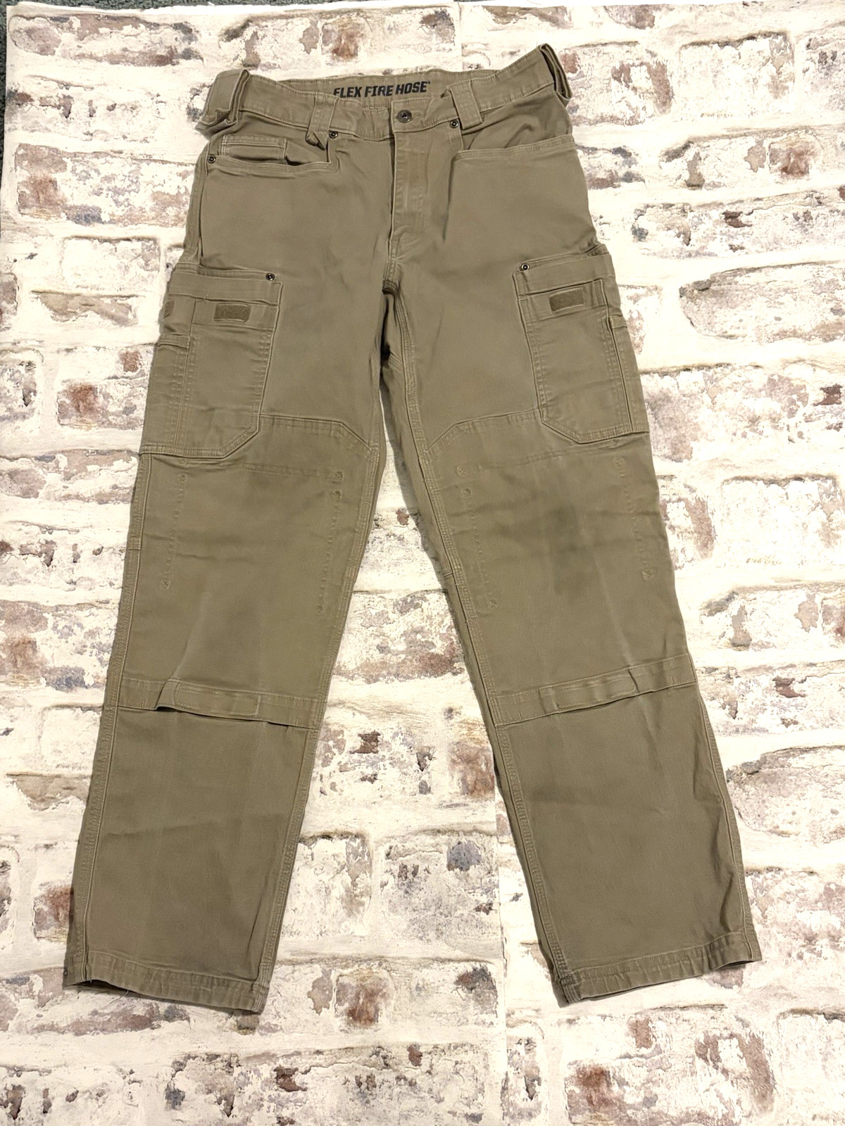 Duluth Flex Fire Hose Mens 32×30 Ultimate Cargo Pants 11 Pockets Chap Knee Pouch