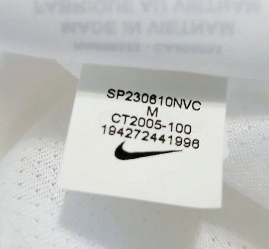 Nike Pro Elite Team Botswana Running Shirt White CT2005-100 Men’s Size M