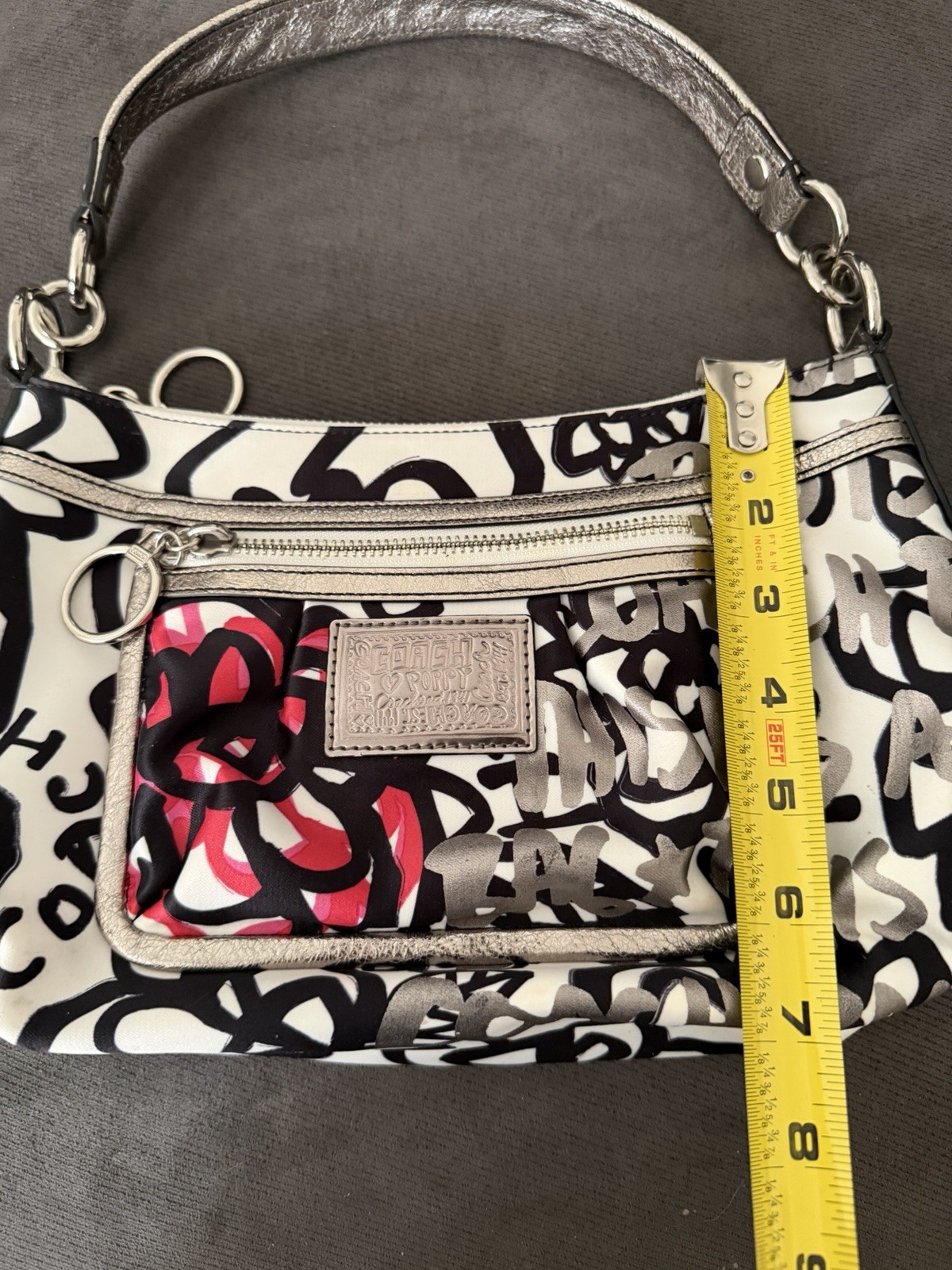 Coach Y2K Vintage Limited Edition Graffiti Poppy Shoulder Bag Handbag