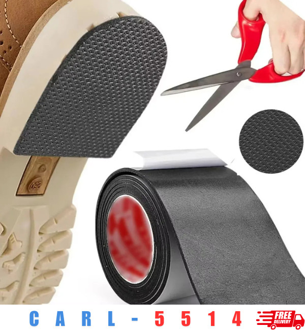 Self Adhesive EVA Shoe Sole Repair Patch Black Rubber Anti Slip Protector Pads