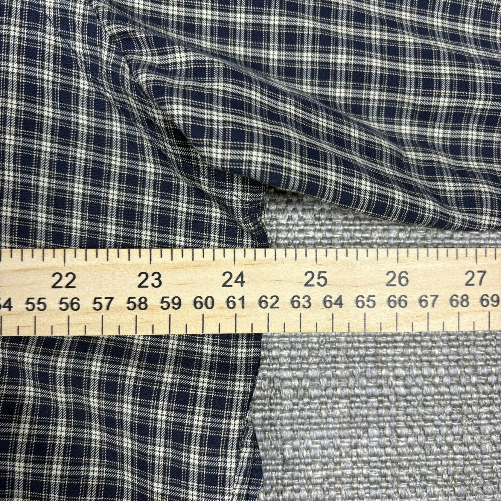 Ralph Lauren Men’s Shirt L Long Sleeve Black Blue Beige Plaid Classic Embroidery