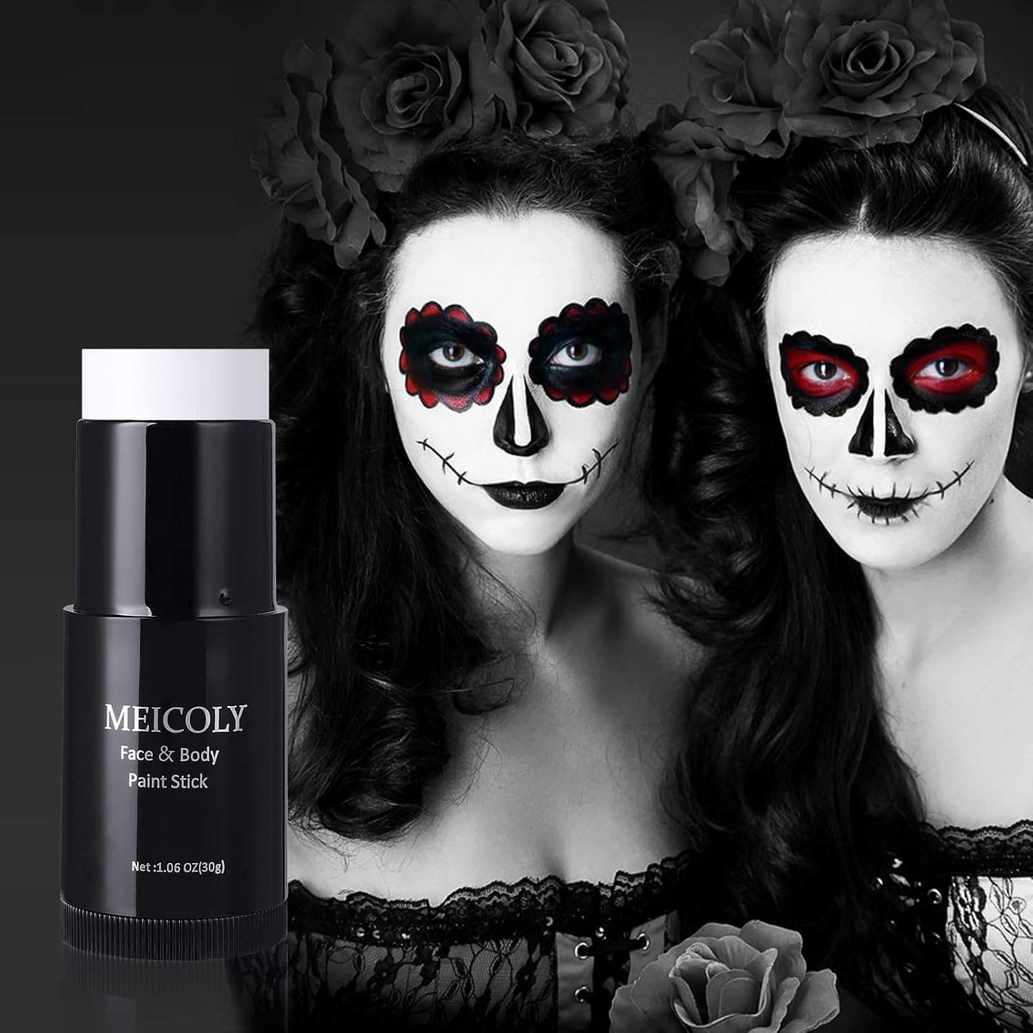 High Pigmented 1.06 Oz White Face Body Paint Stick – Waterproof & Safe Formula