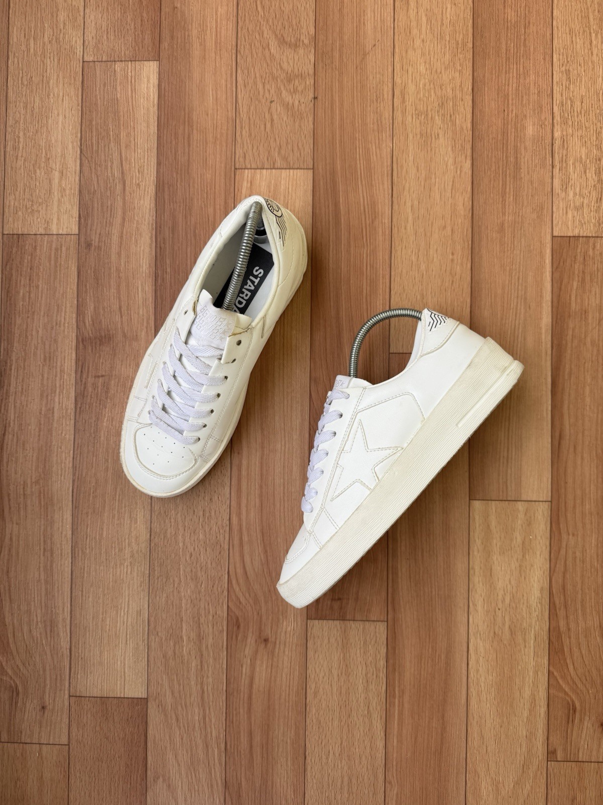 AUTHENTIC GOLDEN GOOSE BLACK / WHITE STARDAN SNEAKERS SIZE EU 37 , US 7 , UK 4